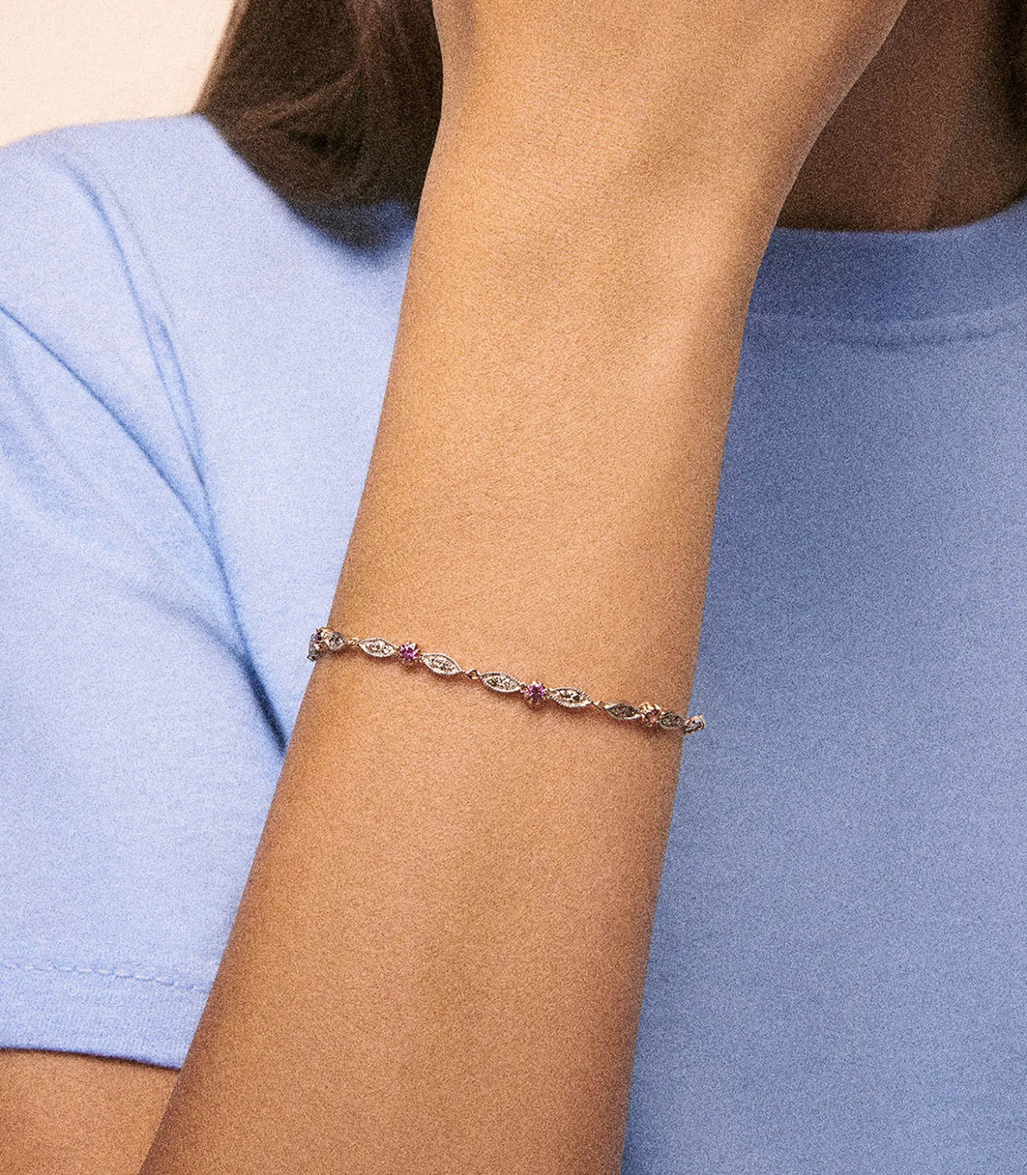 Bracelet Ava Saphir Rose-Pascale Monvoisin Best