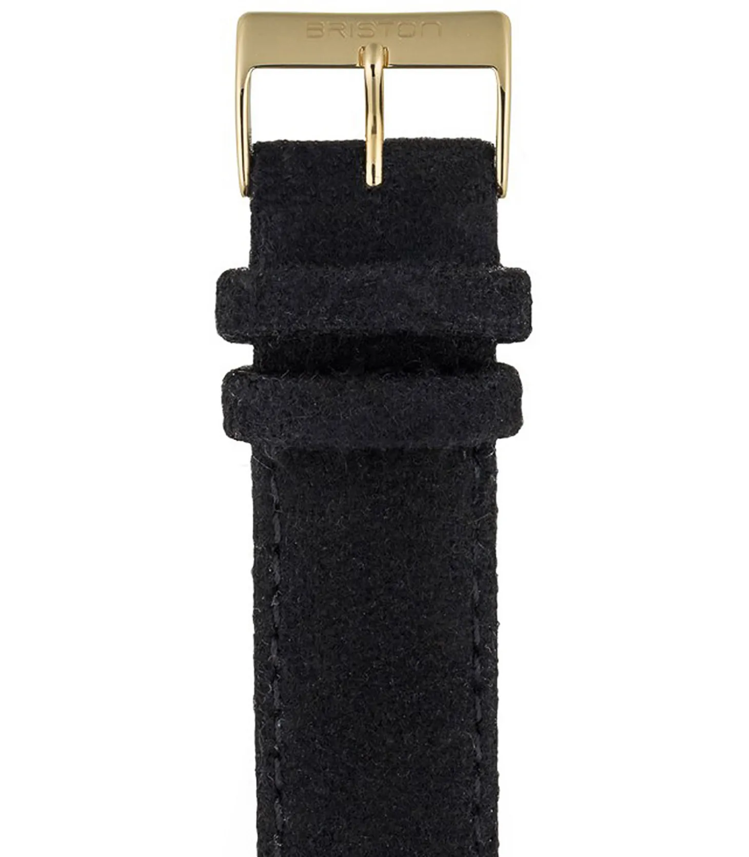 Bracelet de montre flanelle - Noir/Or jaune-Briston Cheap