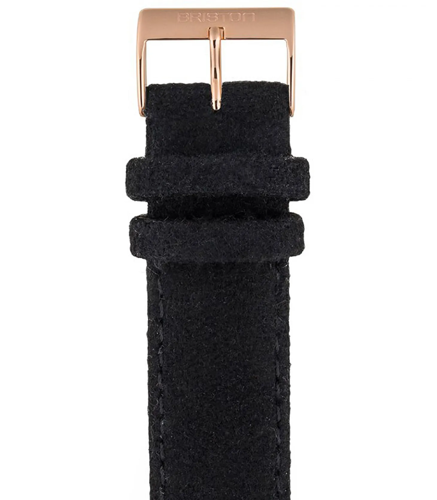 Bracelet de montre flanelle Noir/Or rose-Briston Cheap