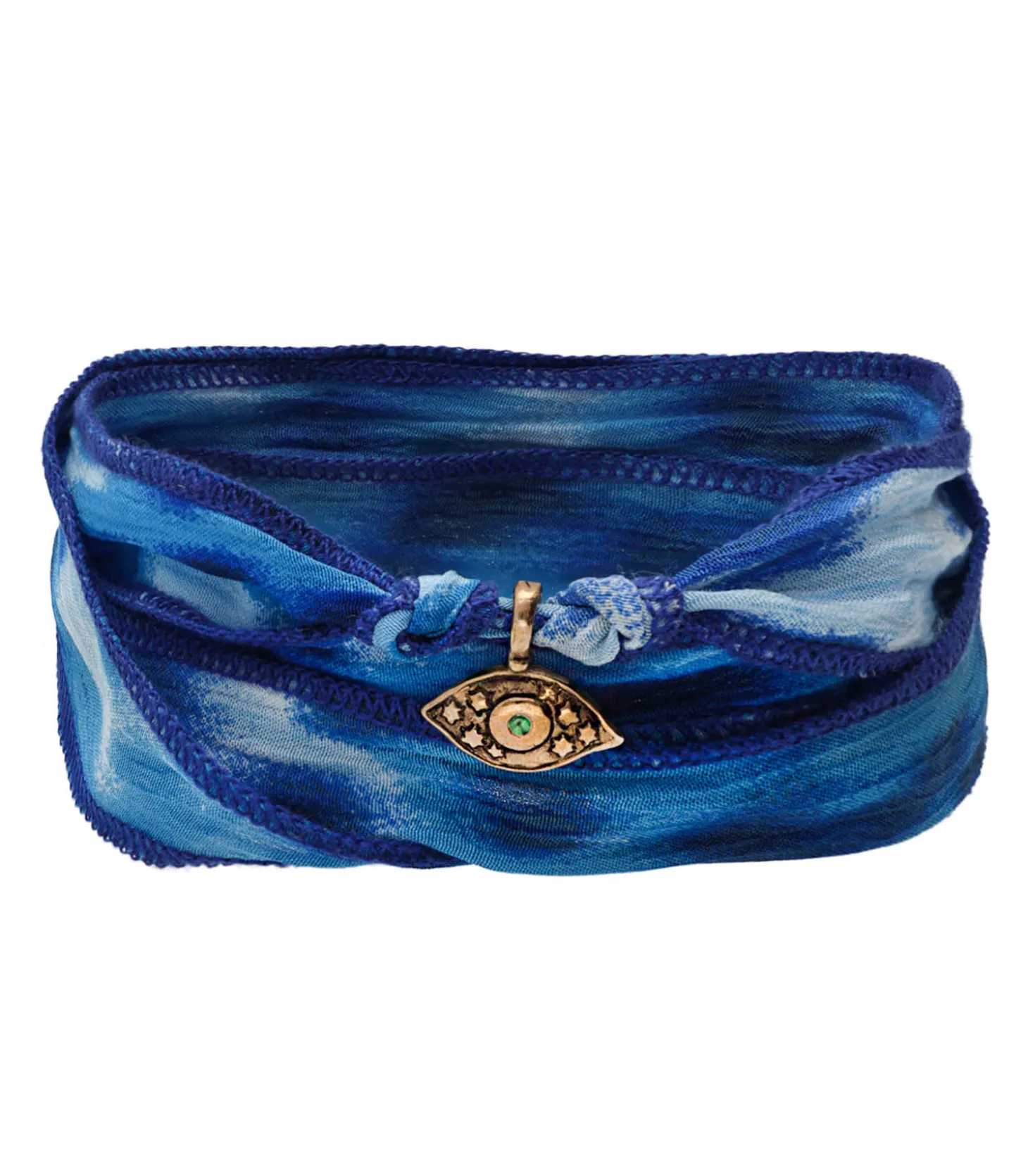 Bracelet en soie à nouer et charm Amazing Eye en bronze et tsavorite-Catherine Michiels Cheap