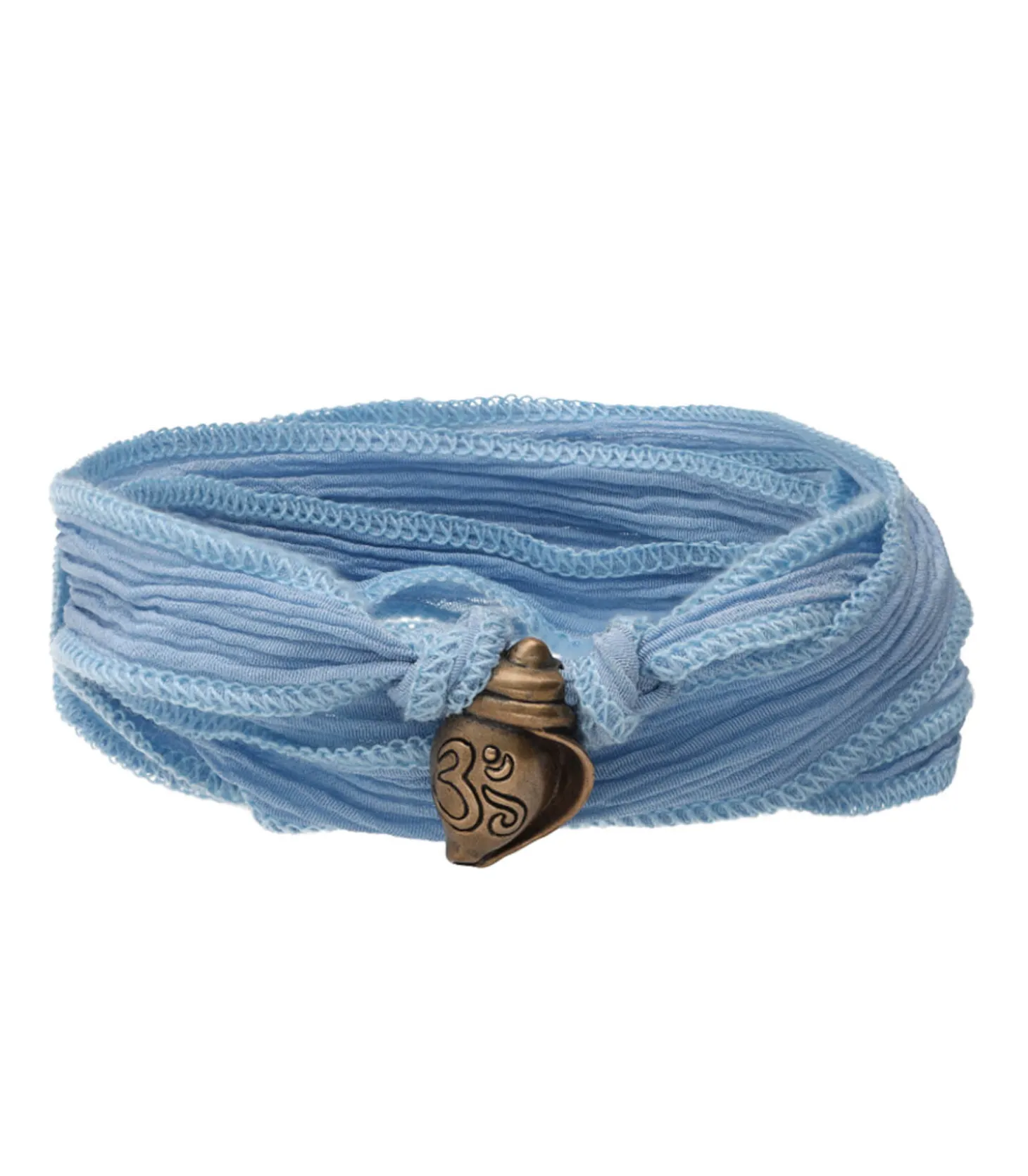 Bracelet en soie à nouer et charm Shanka en bronze-Catherine Michiels Best