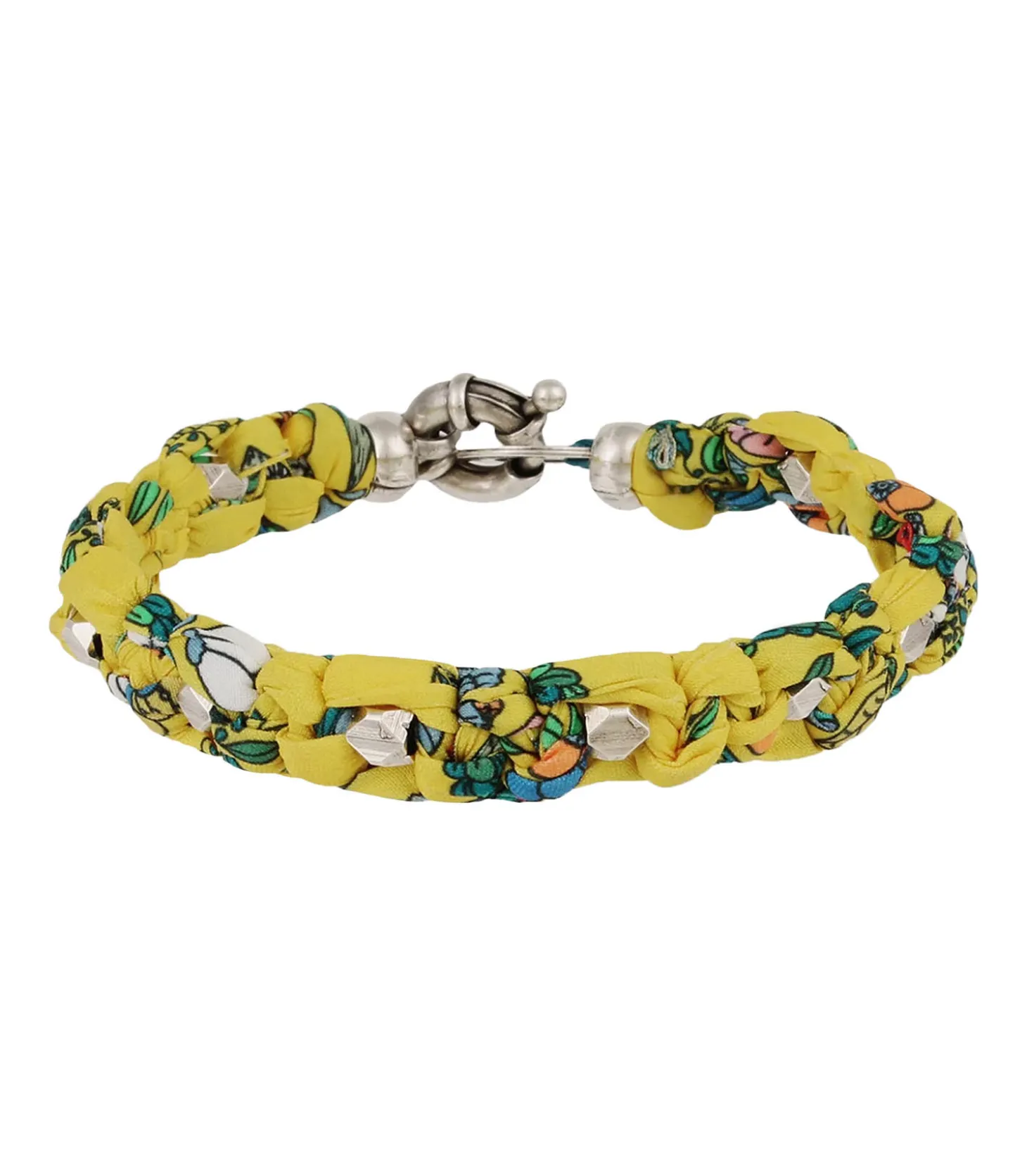 Bracelet Fabrik grand modèle argenté Sunflower-Gas Bijoux New