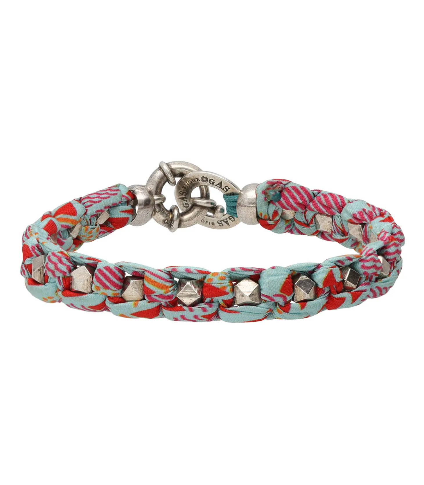 Bracelet Fabrik grand modèle argenté Turquoise-Gas Bijoux Online