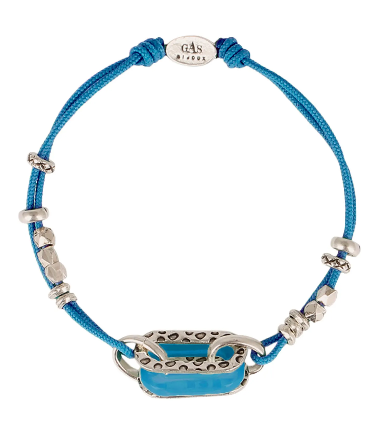 Bracelet homme Escale Acétate Argenté Bleu-Gas Bijoux Flash Sale