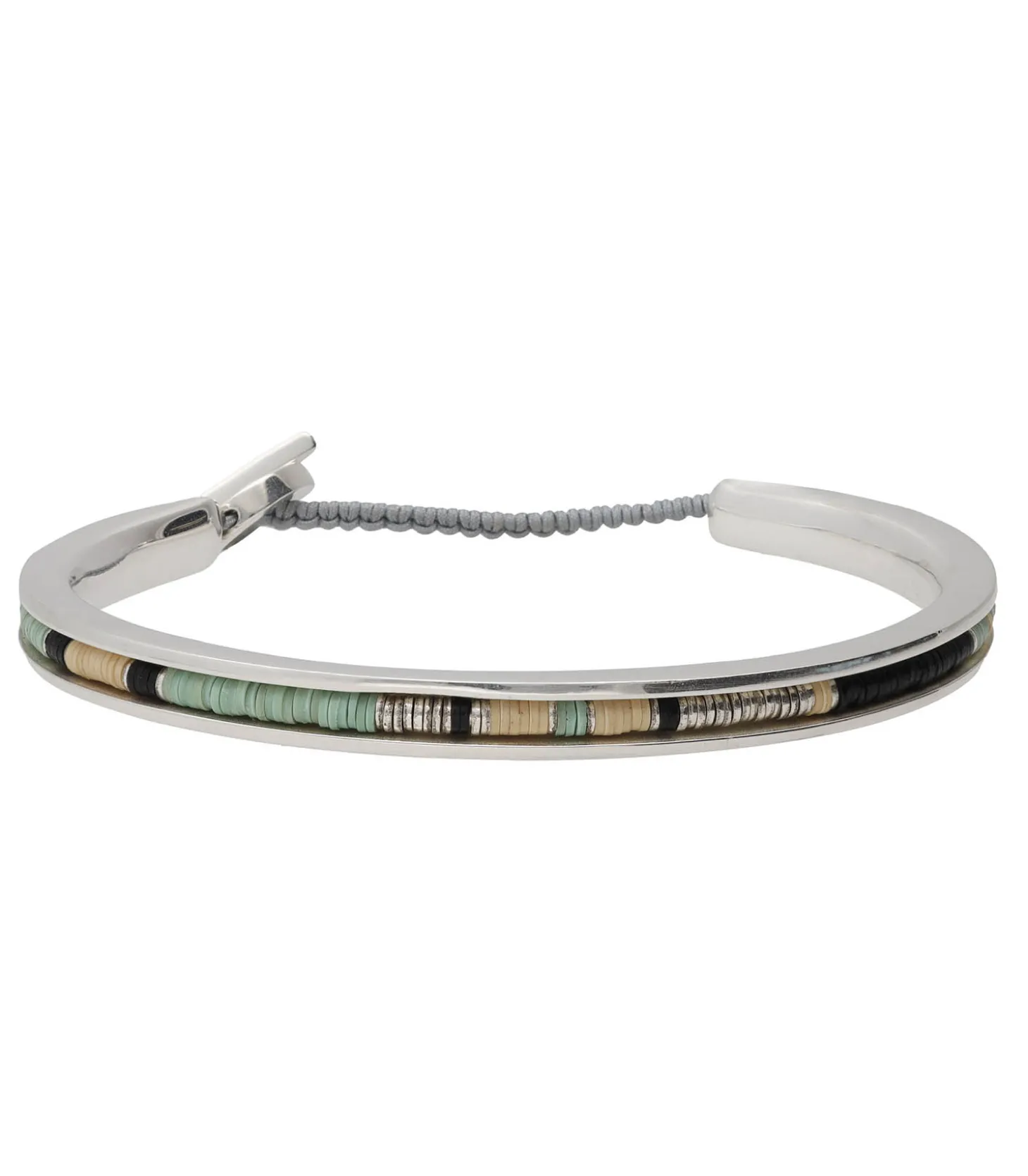 Bracelet homme Square Cuff en Argent Mint Green-M.Cohen by Maor Cheap