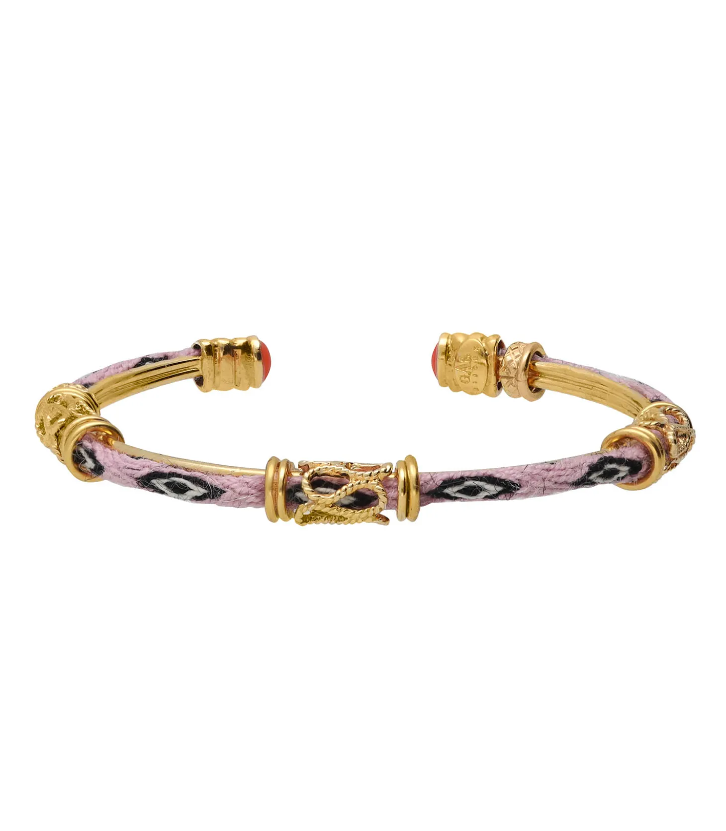 Bracelet jonc Lima cabochons Doré Rose-Gas Bijoux Hot