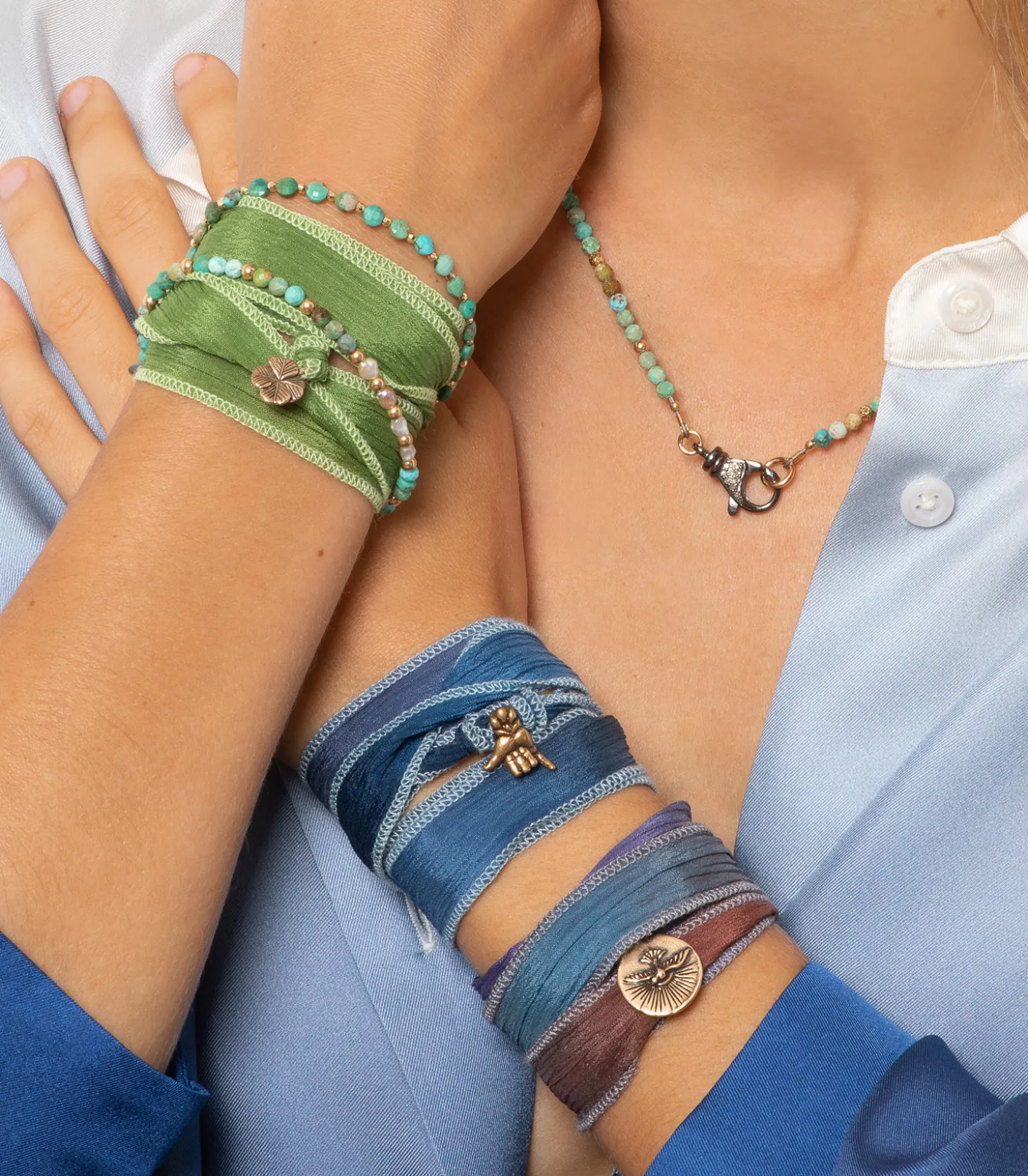 Bracelet lentilles turquoise x Jane de Boy-Catherine Michiels Cheap