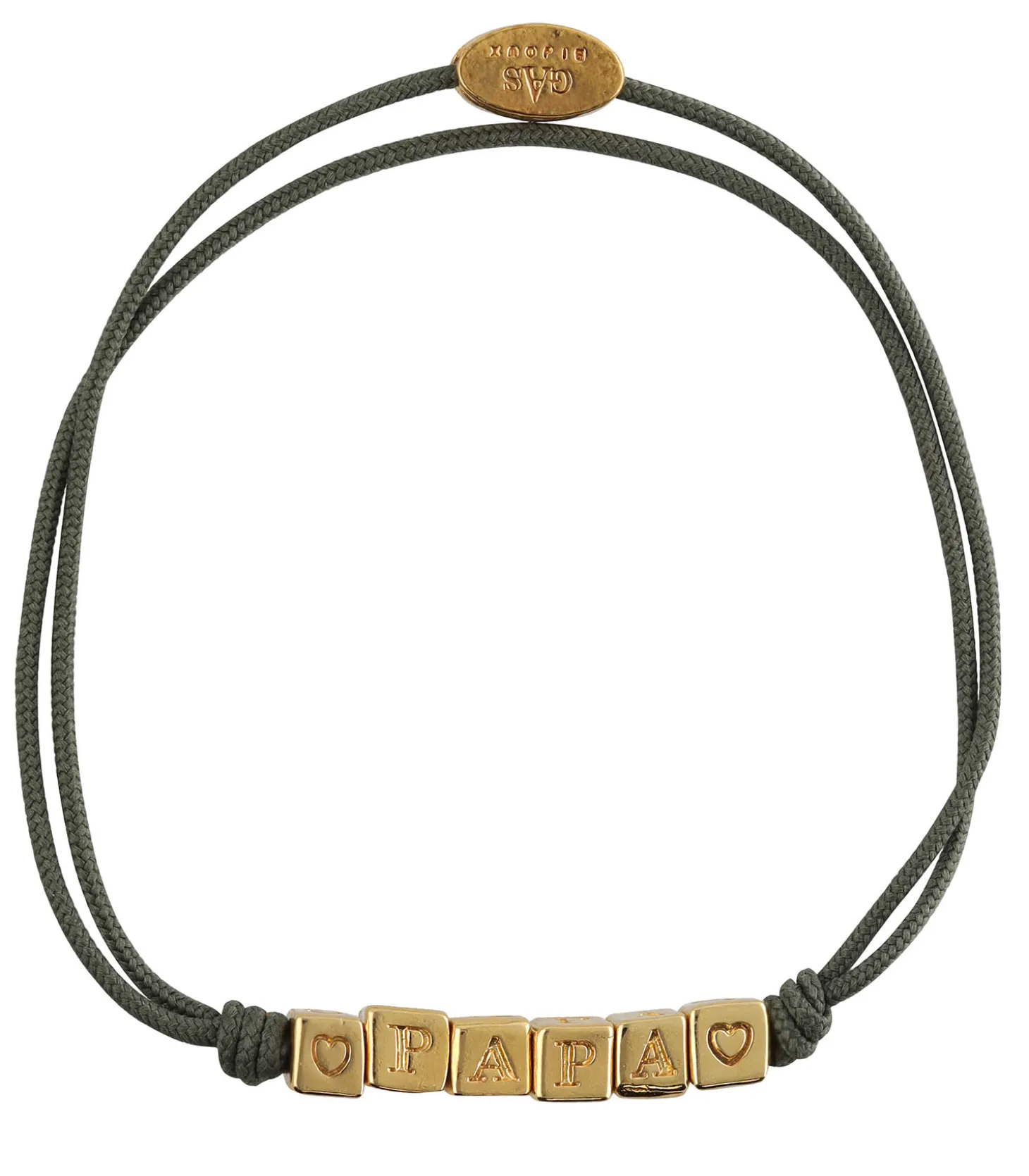 Bracelet Papa Doré Lien Vert-Gas Bijoux Best Sale