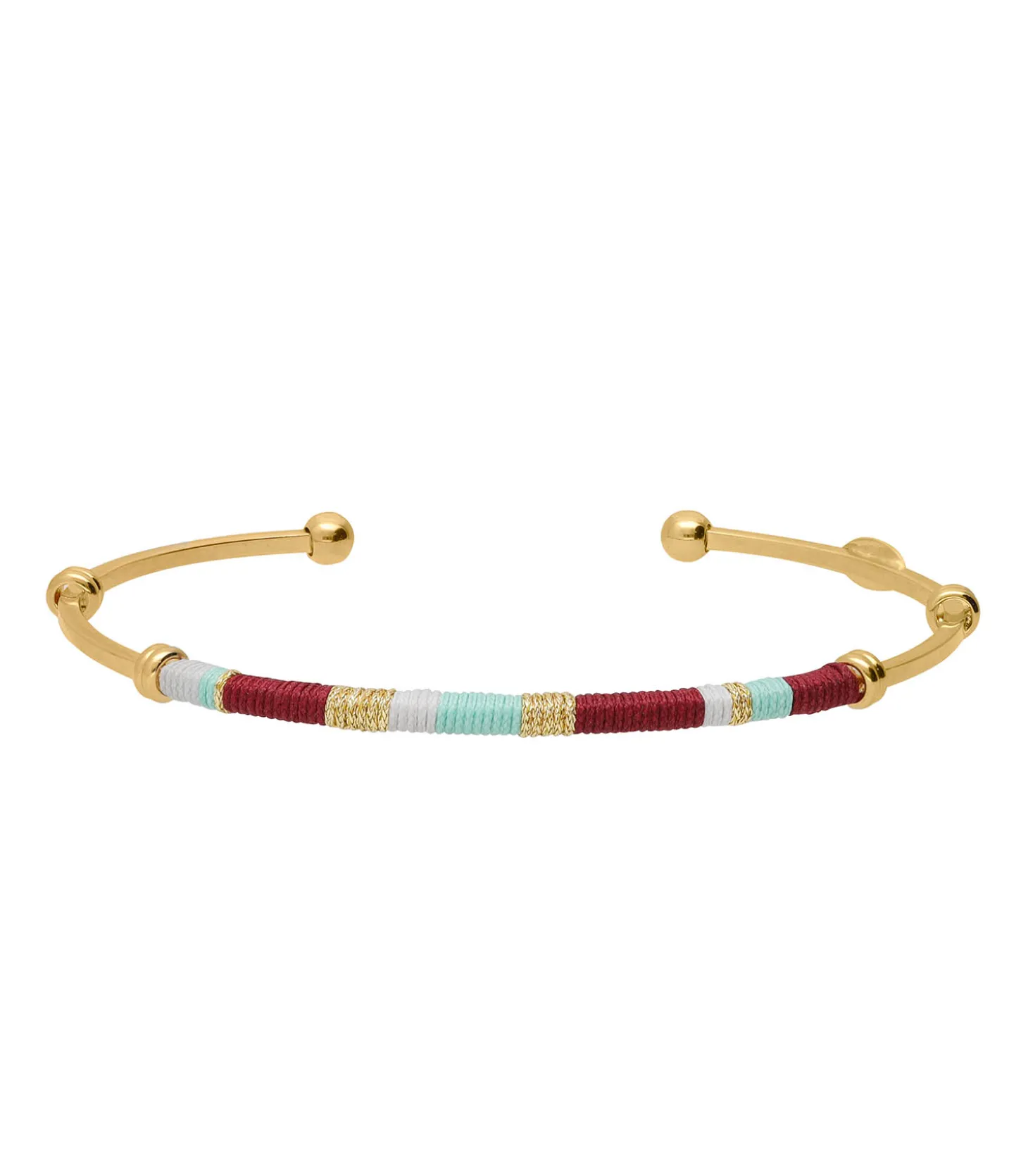 Bracelet Zanzibar doré Multicolor Rouge-Gas Bijoux Hot