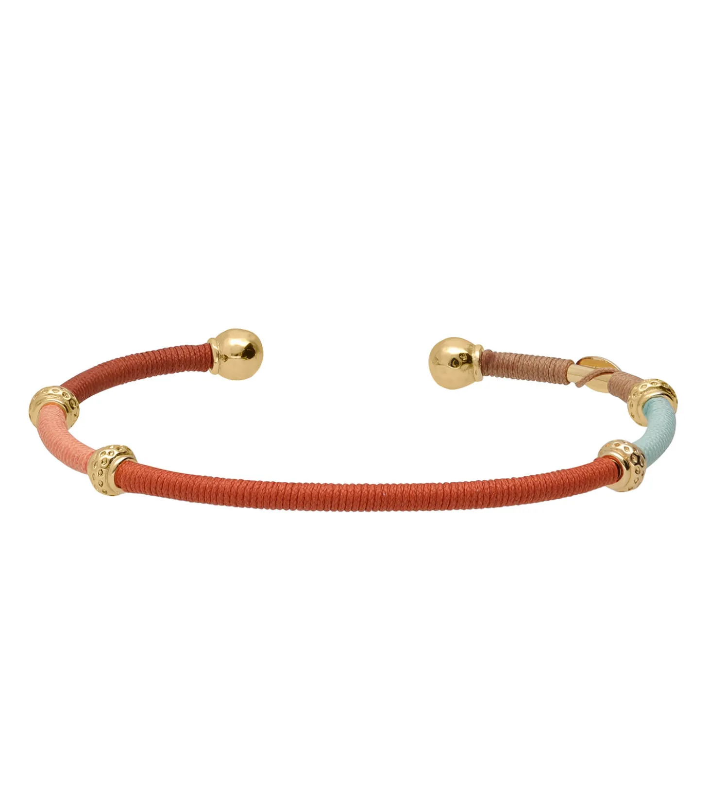 Bracelet Zanzifull doré Multicolor Orange-Gas Bijoux New