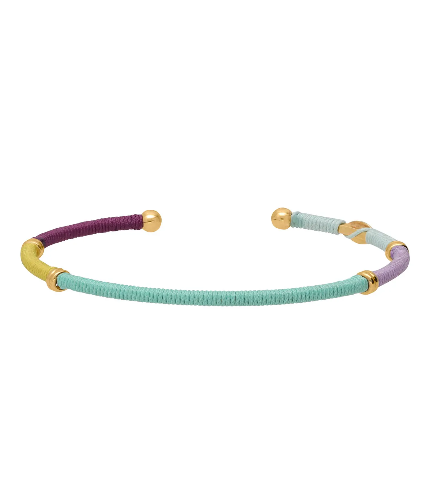 Bracelet Zanzifull doré Multicolor Vert Clair-Gas Bijoux Fashion