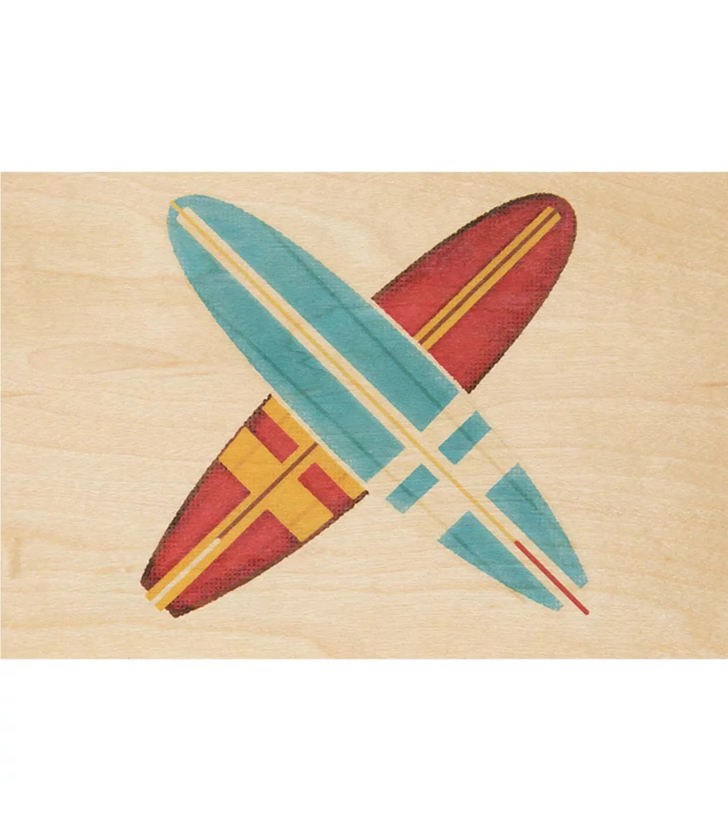Carte postale en bois Travel Surf-Woodhi Store