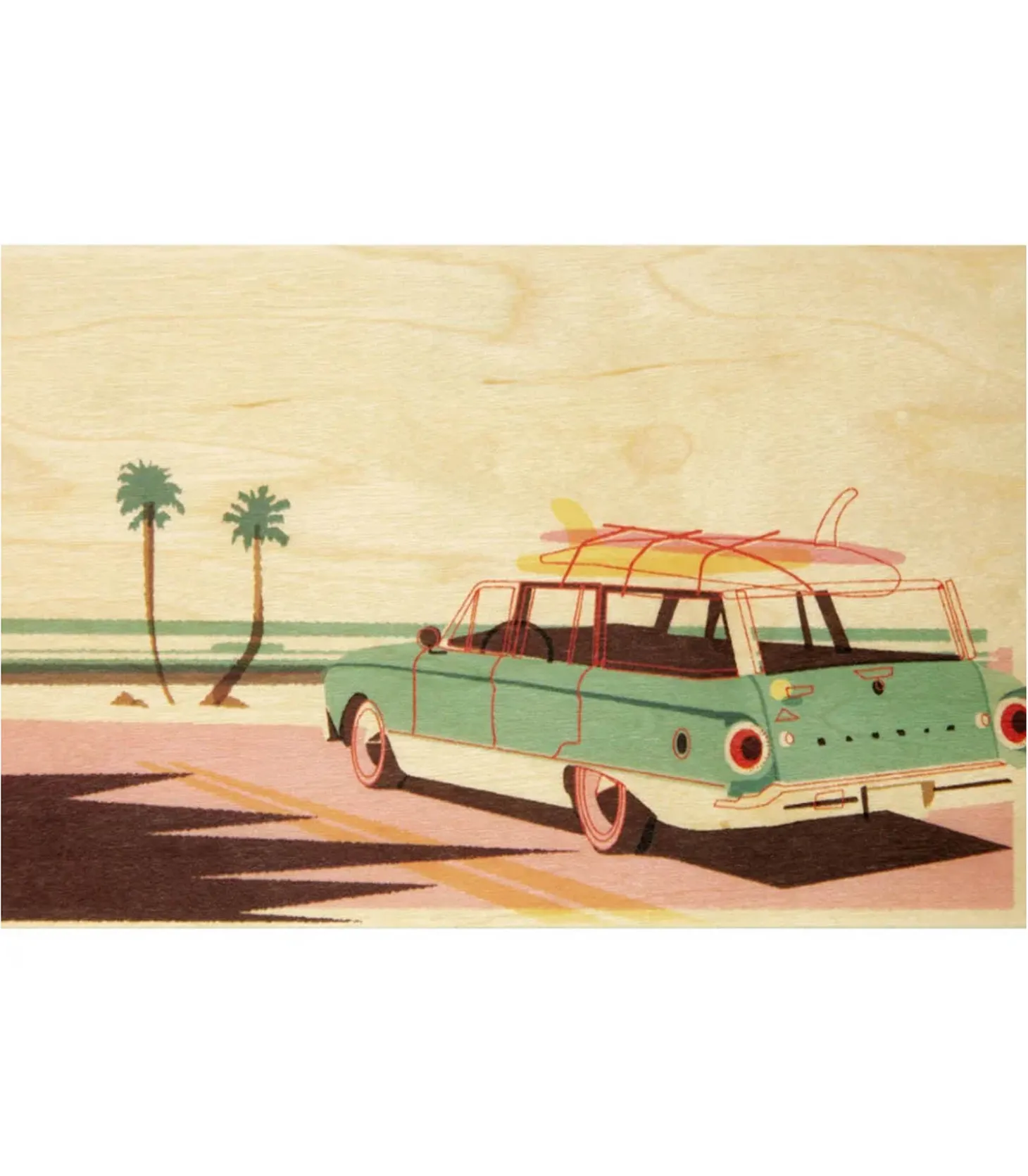 Carte postale en bois Turks and Caicos-Woodhi Shop