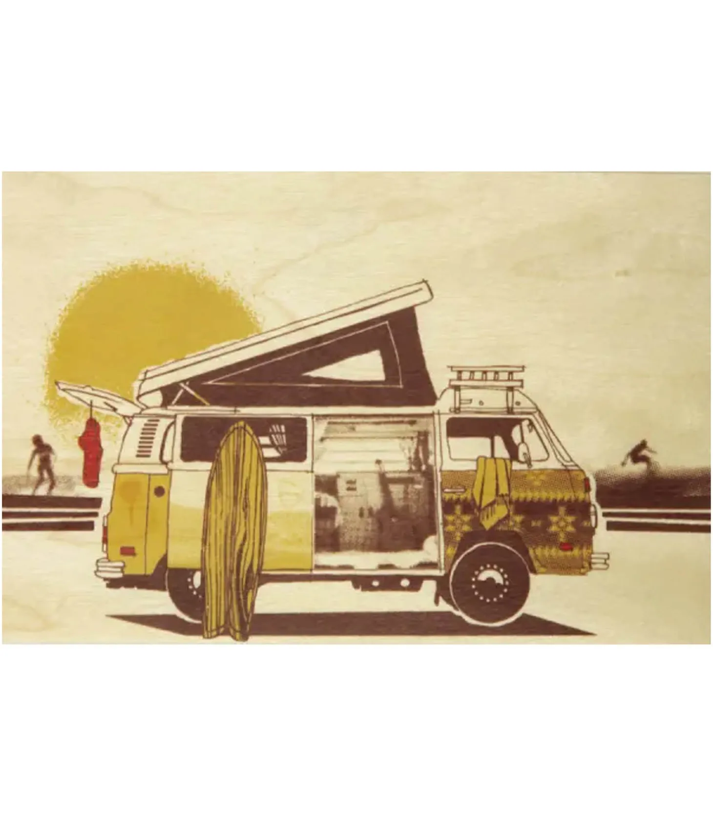 Carte postale en bois Voyage Sleep In Your Van-Woodhi Store