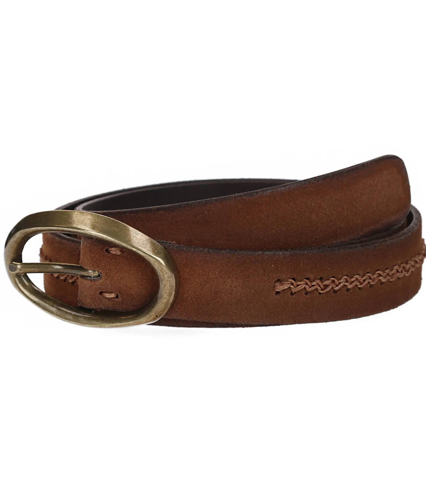 Ceinture en Cuir Suède Tressée Marron x Jane de Boy-Puntovita & Arsenice Best Sale