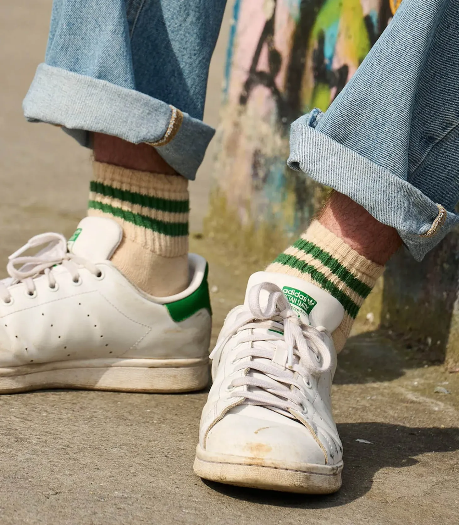 Chaussettes homme Ankle Ecru Green-Escuyer Discount