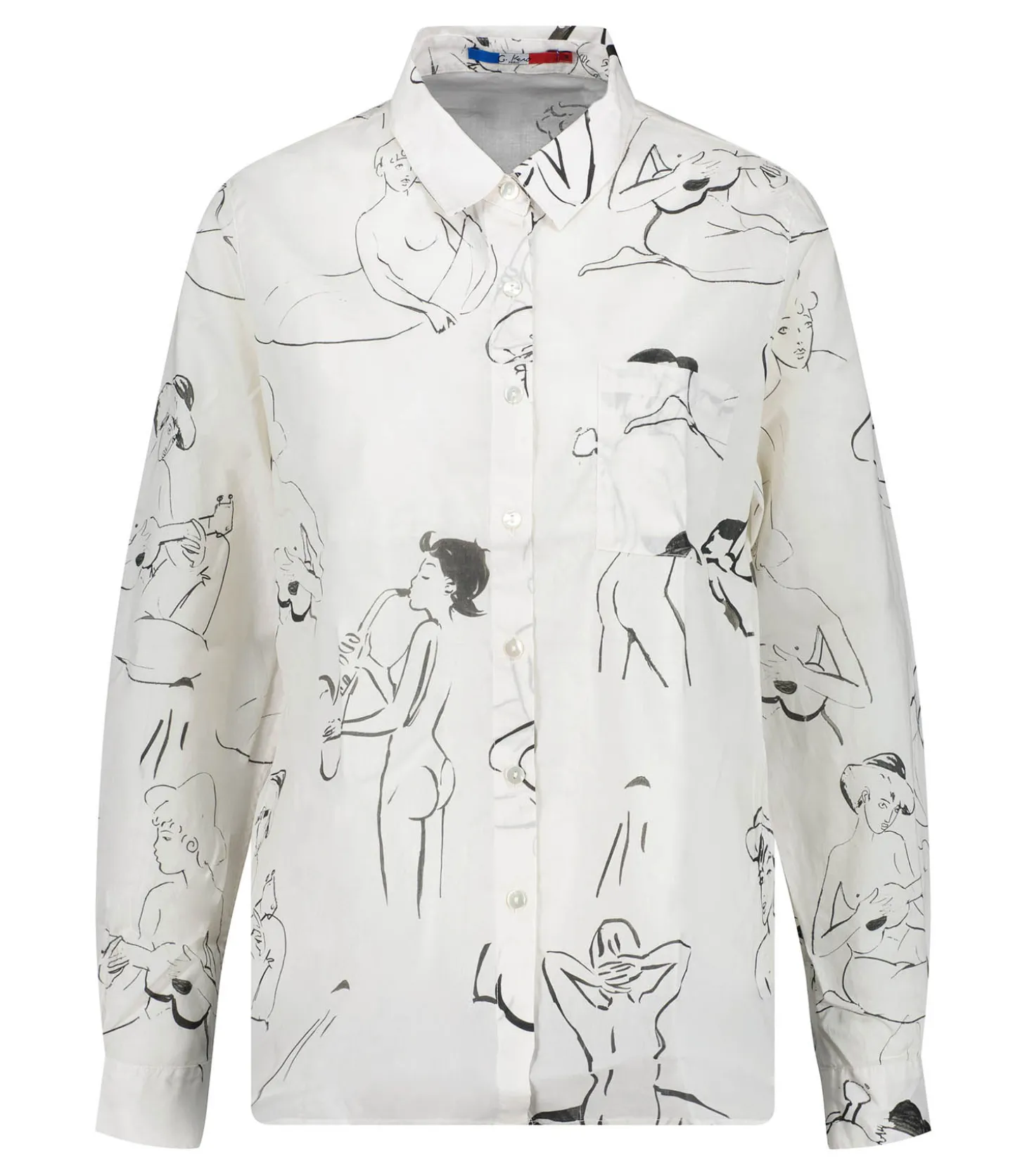 Chemise Esquisse Noire et Blanche-G.Kero Cheap
