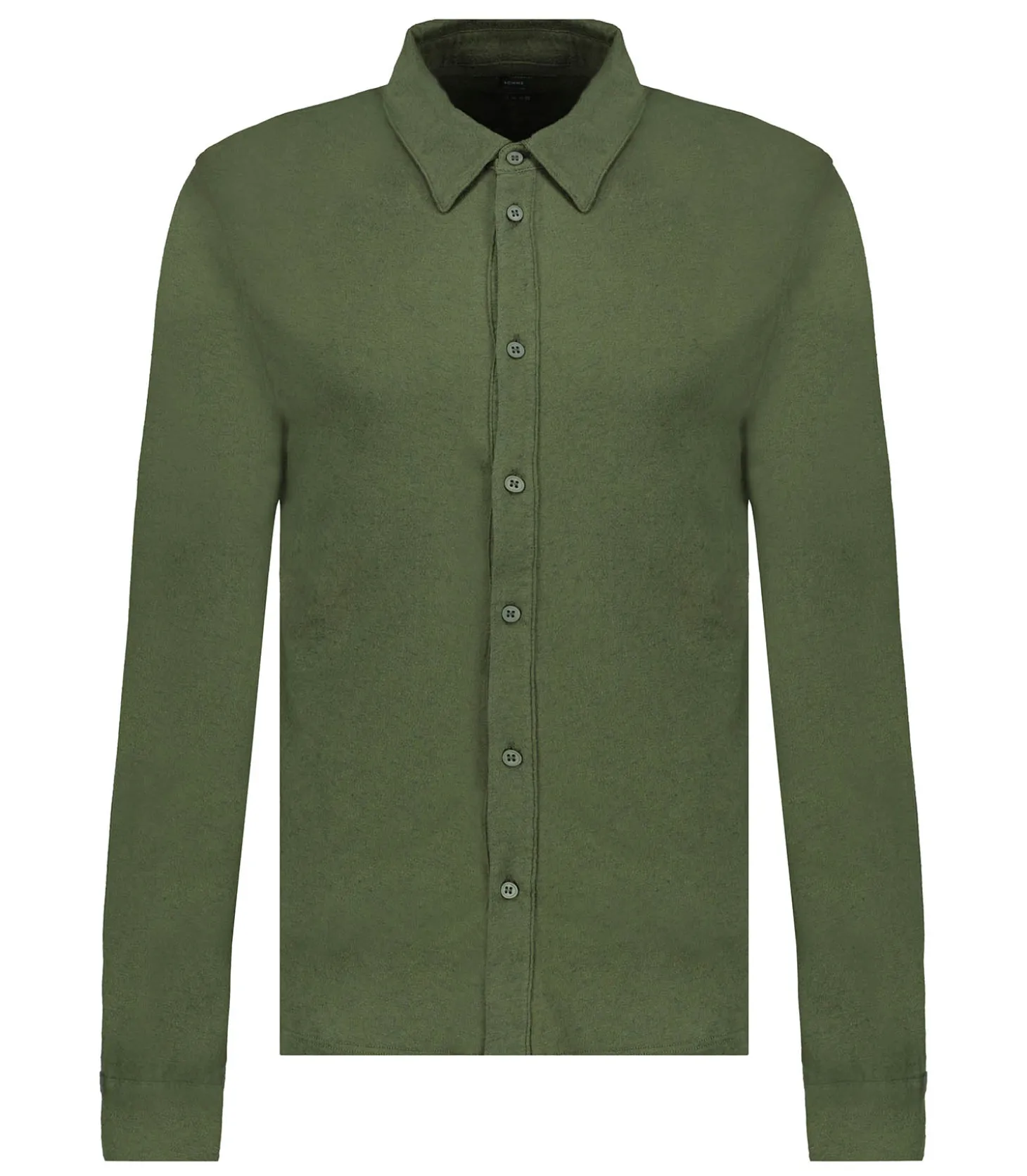 Chemise homme Manches Longues Kaki Army-Majestic Filatures Fashion