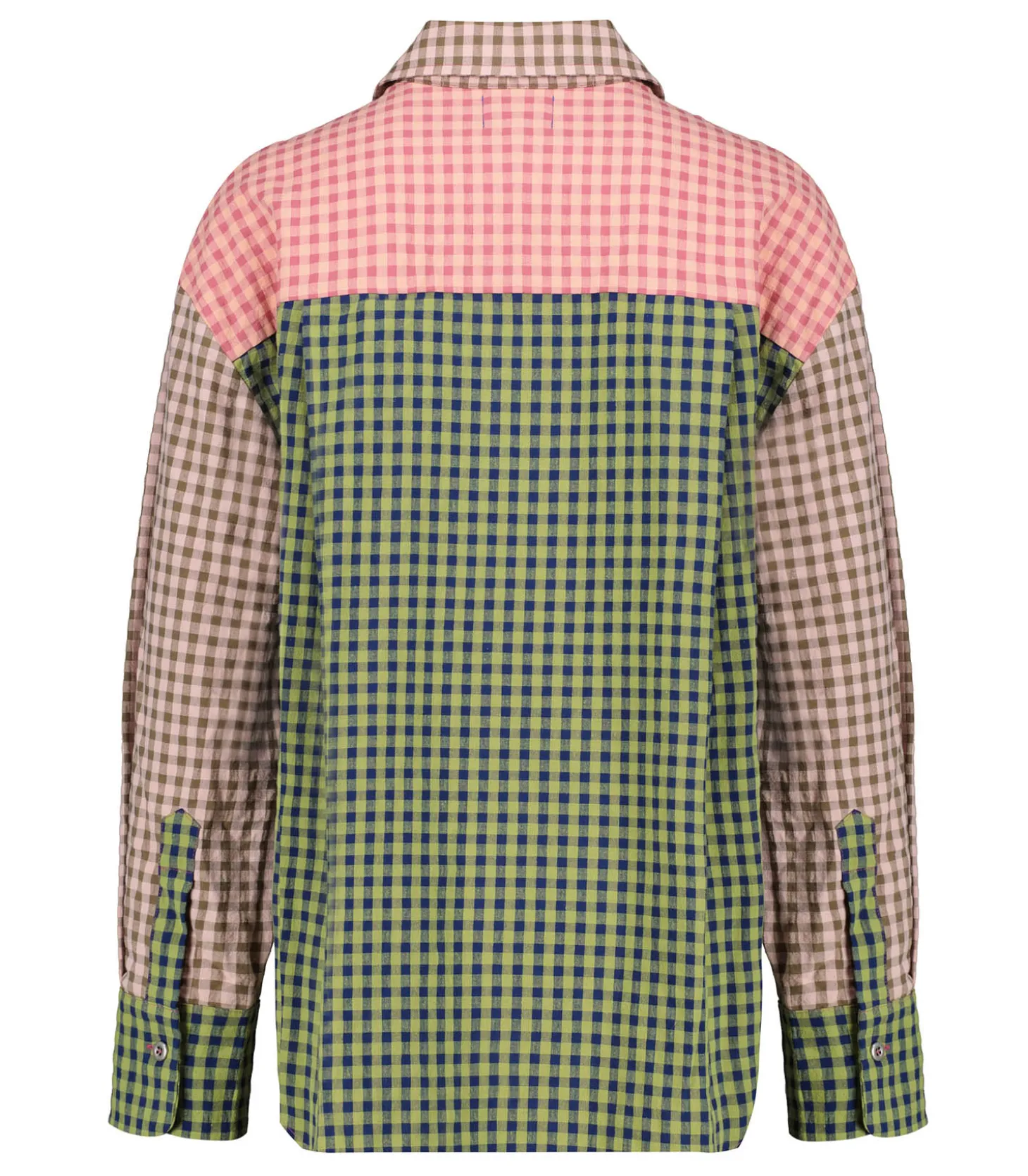 Chemise Ibisco Rayures Vert et Rose-Susanna Blu Outlet