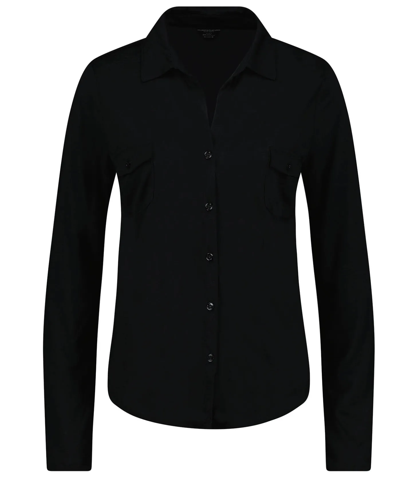 Chemise Noire Manches longues-Majestic Filatures New