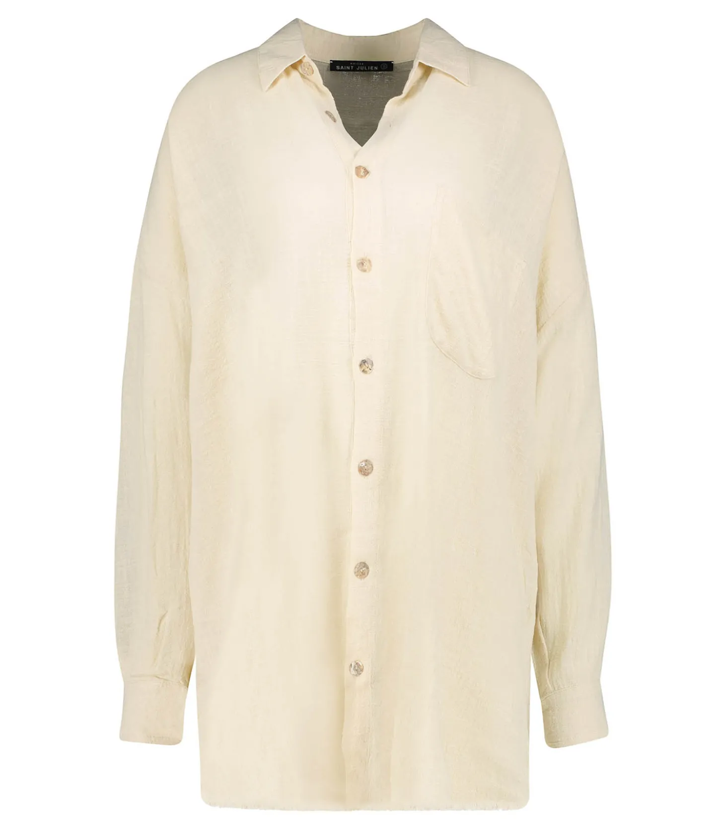 Chemise Oversize Mykonos Cream-Maison Saint Julien Shop