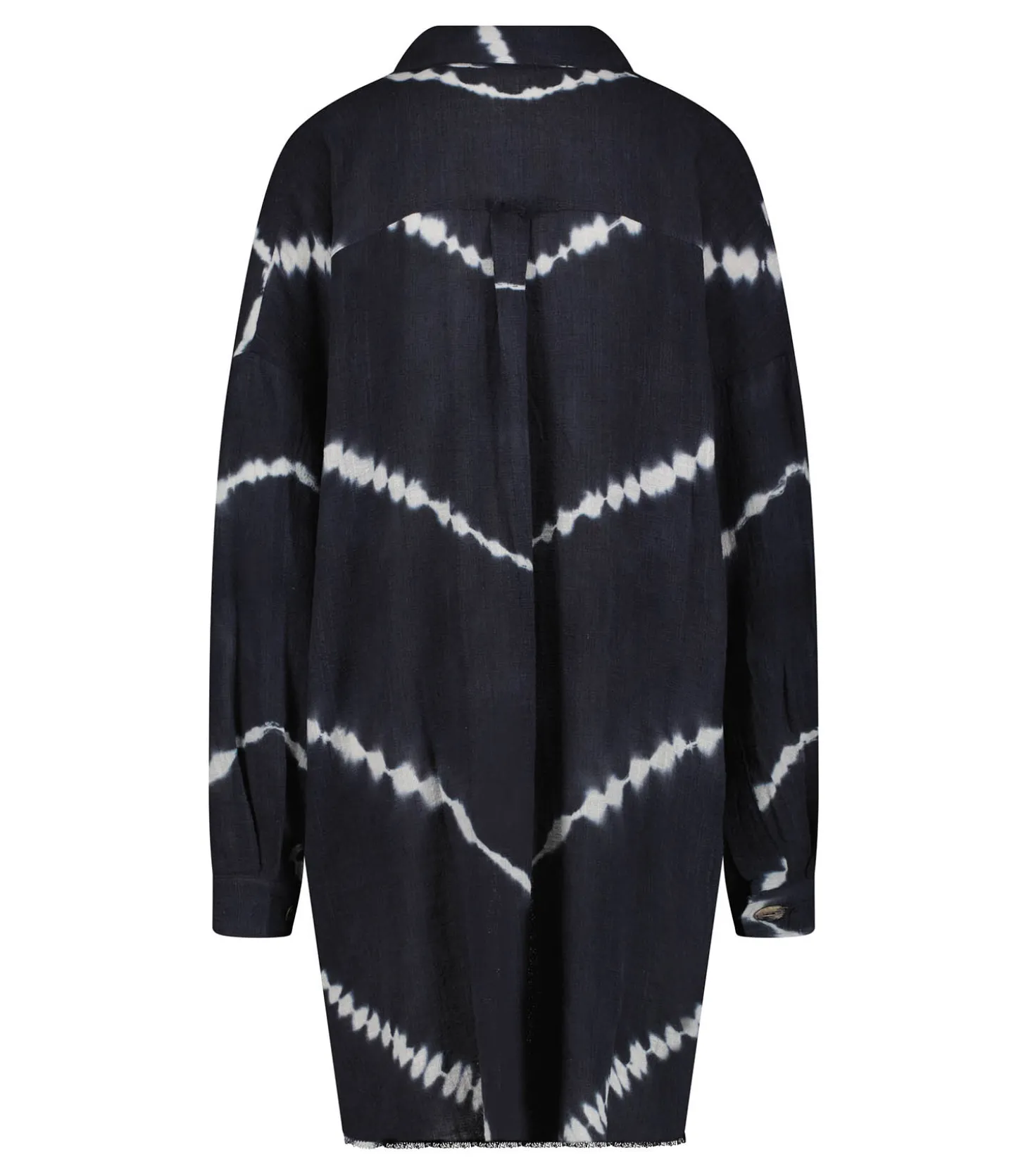 Chemise oversize Mykonos Tie & Dye Black Navy-Maison Saint Julien Discount