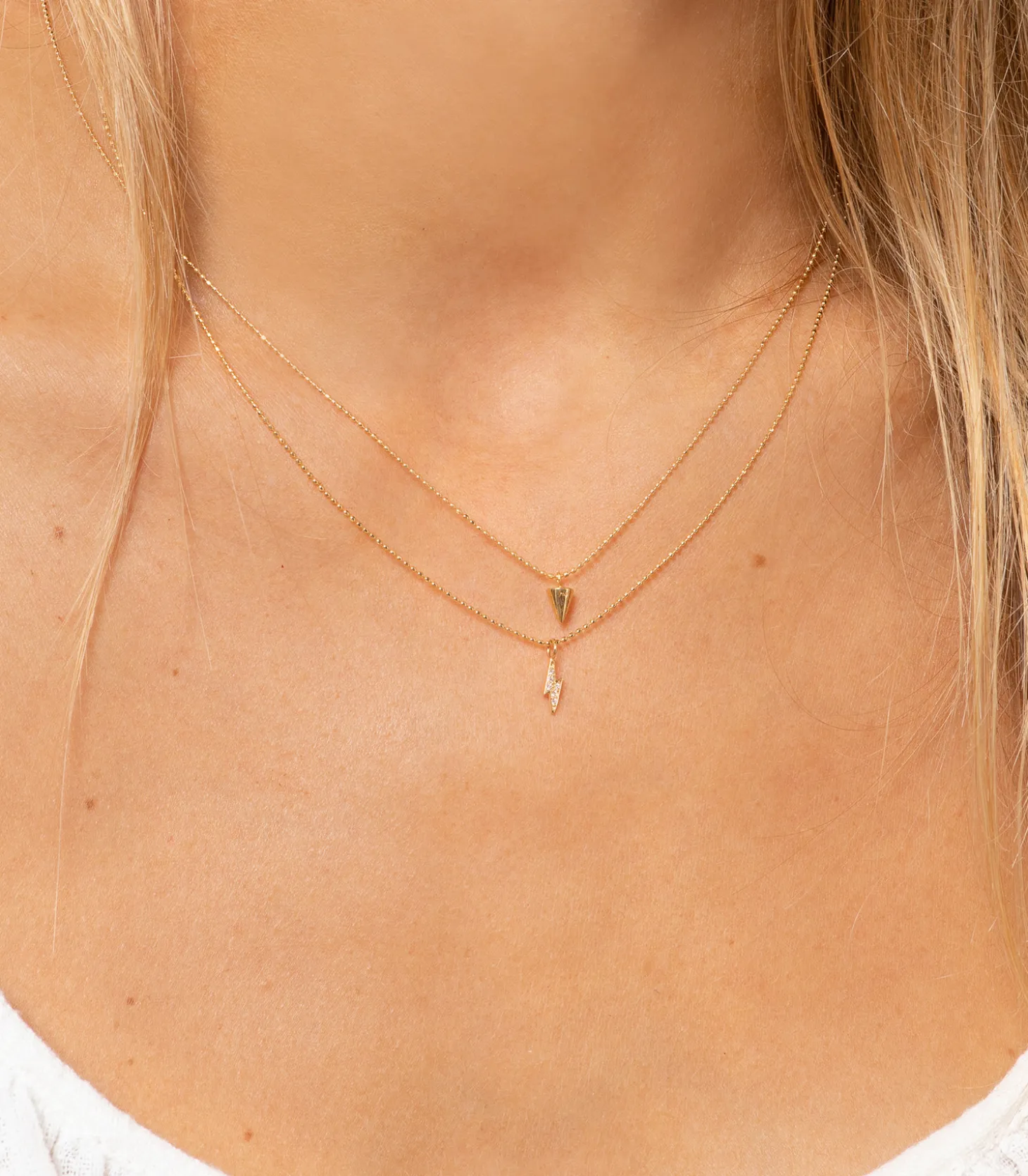 Collier court chaîne boule et charm spike-And... Paris Best