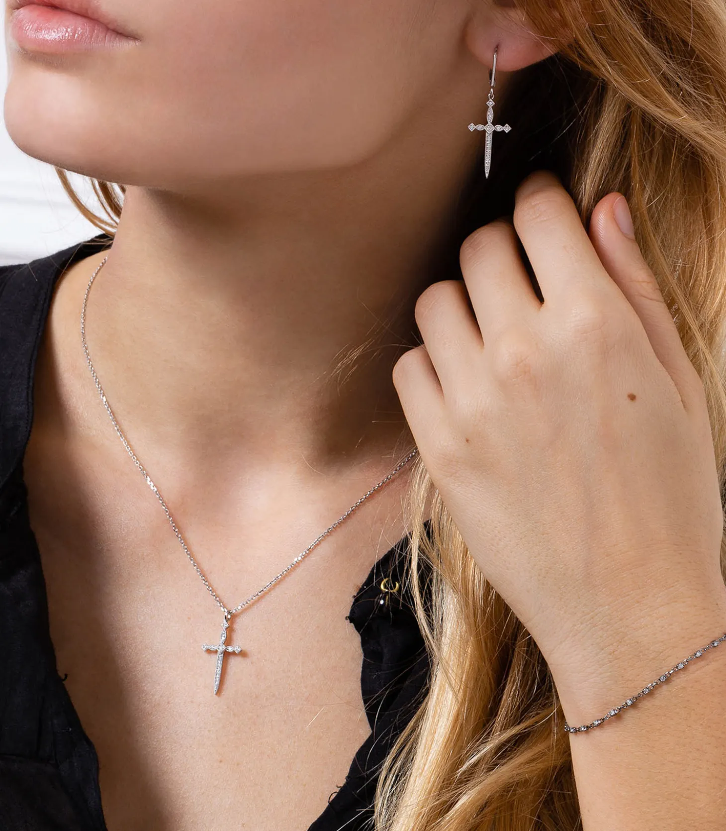 Collier Diabolique or blanc-Stone Paris Cheap