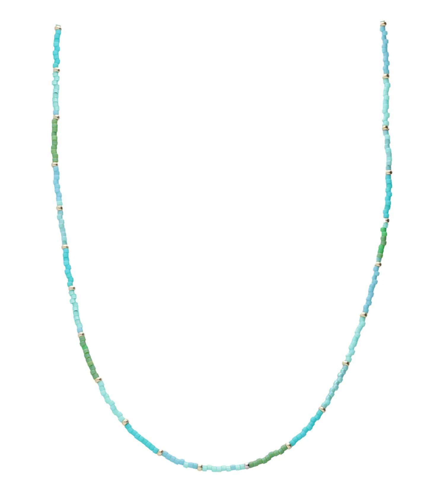 Collier Miyuki Perles Turquoise et Verte-Nathalie Guinochet Cheap