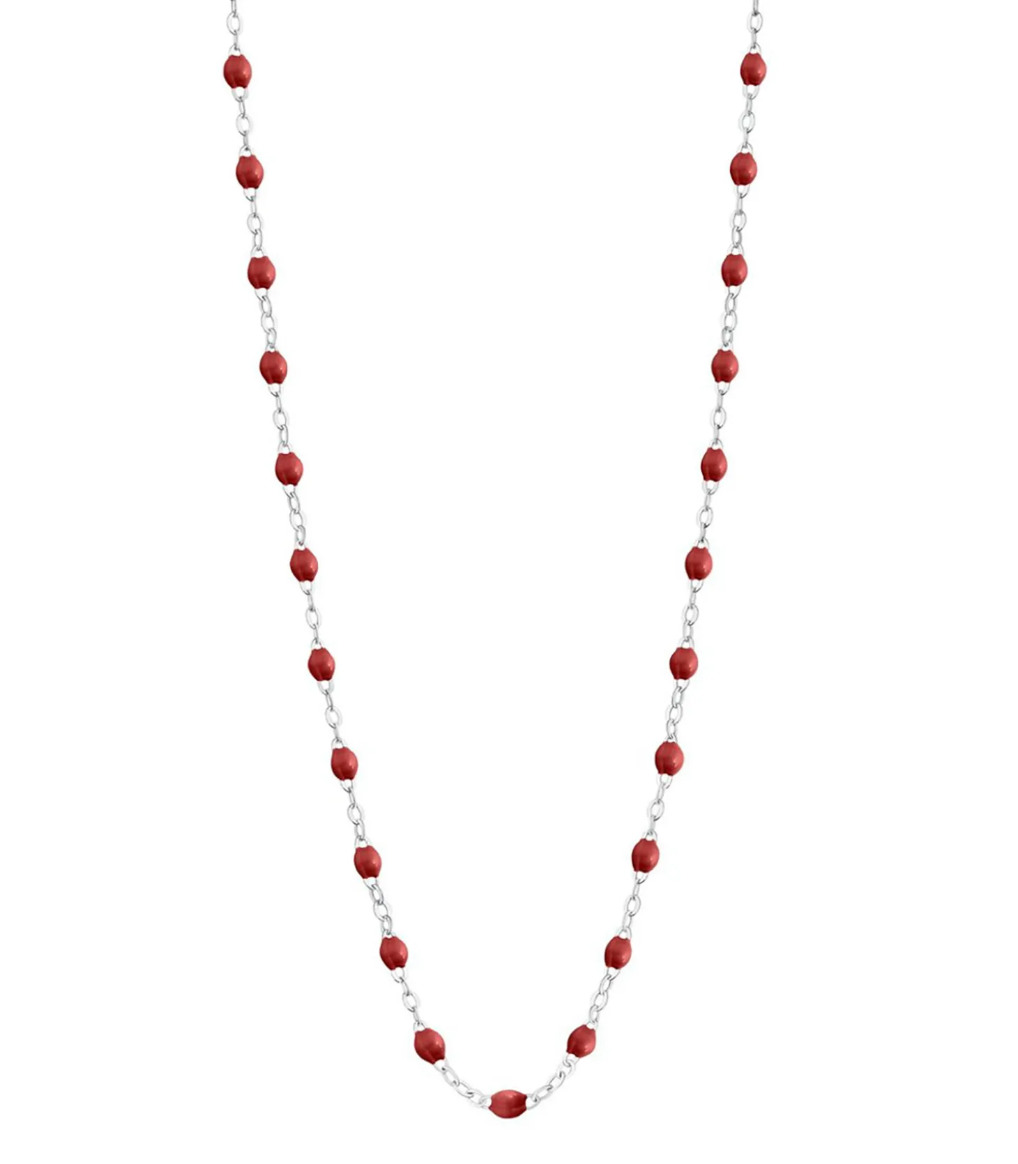 Collier or blanc et perles de résine 42 cm-Gigi Clozeau Online