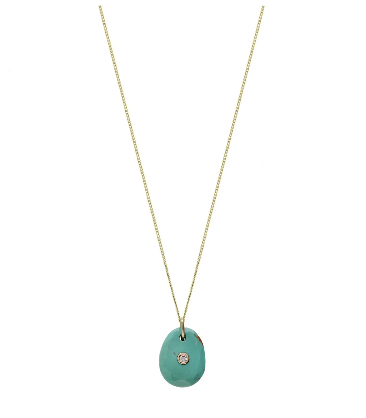 Collier  Orso n°1 Or Jaune et Turquoise-Pascale Monvoisin Flash Sale