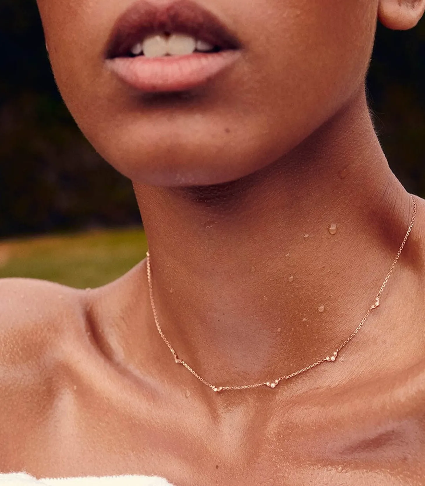 Collier Pluie d'été Or jaune et Diamants-Stone Paris Store