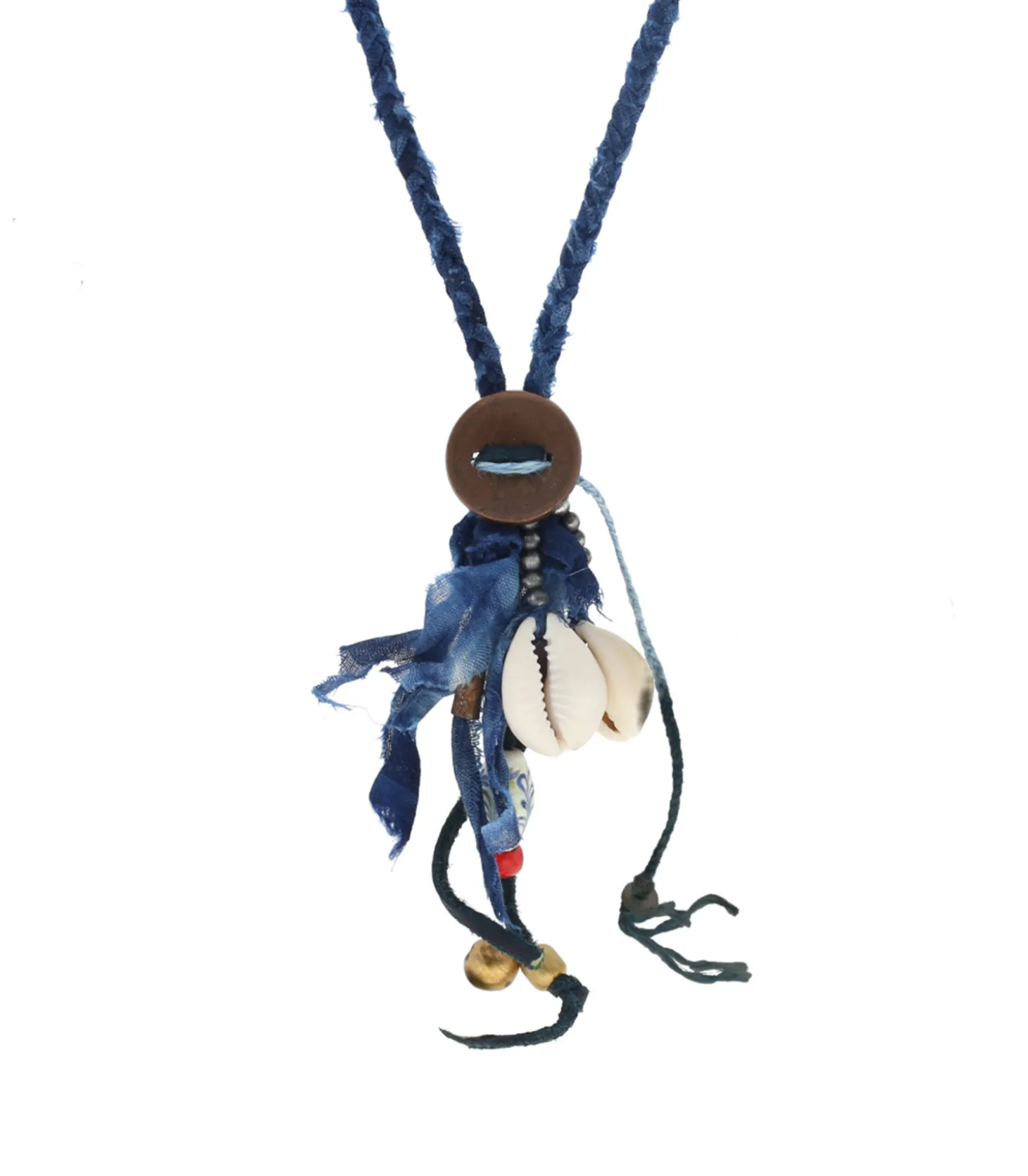 Collier sautoir Cauri Pièce indien-Harpo Online