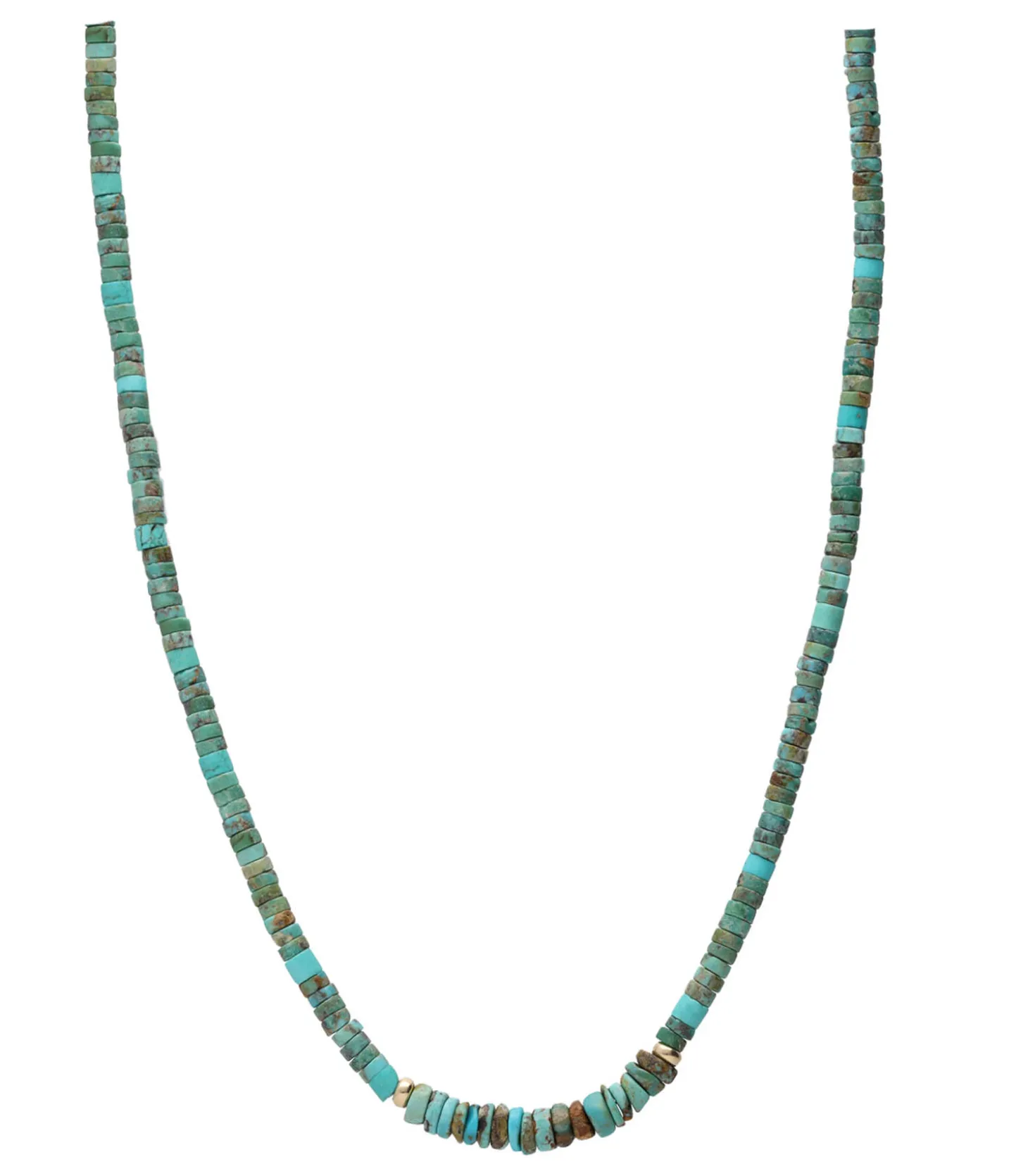 Collier Turquoise Rondelle Or-Nathalie Guinochet Hot