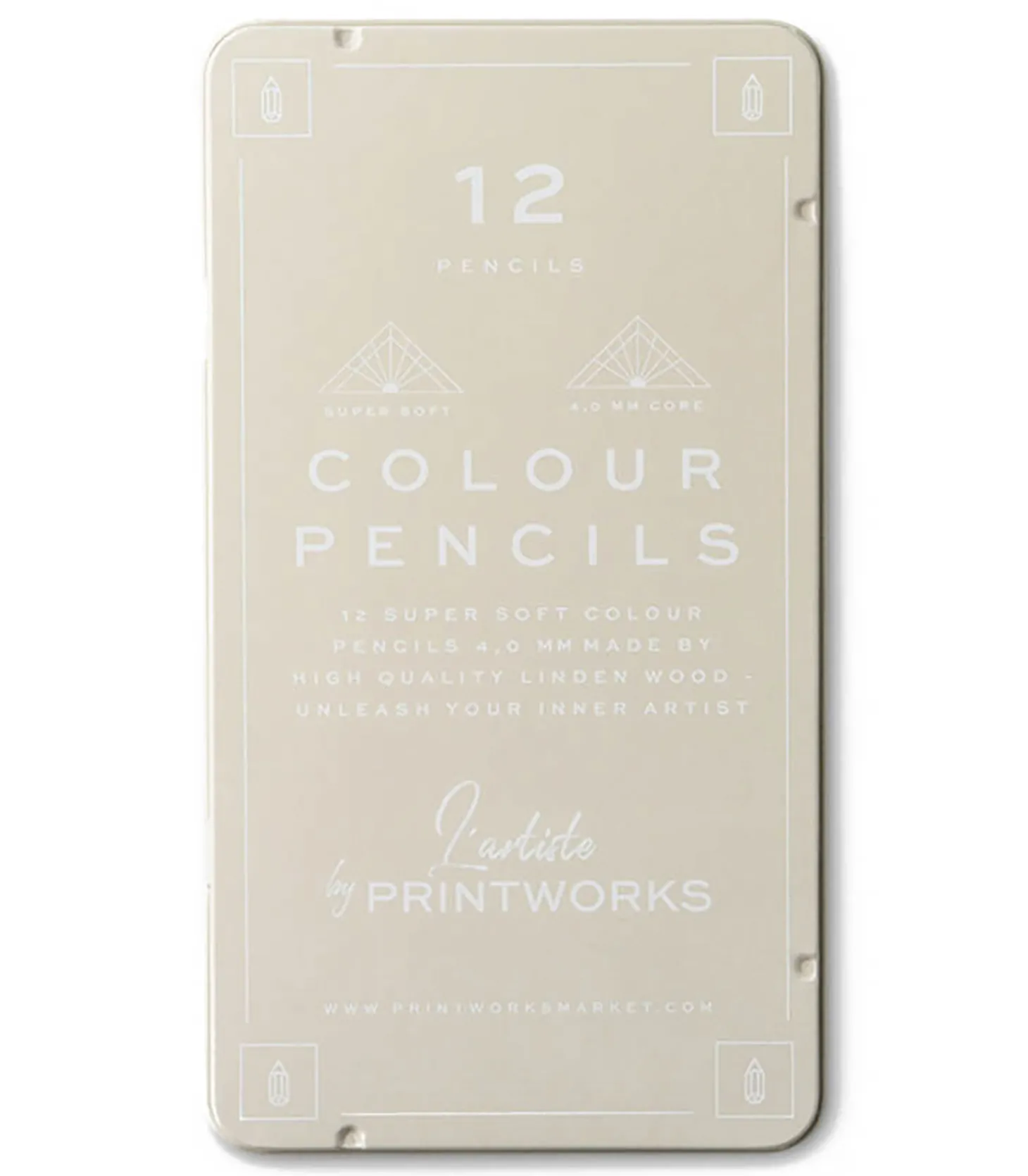 12 crayons de couleur classiques-Printworks Hot