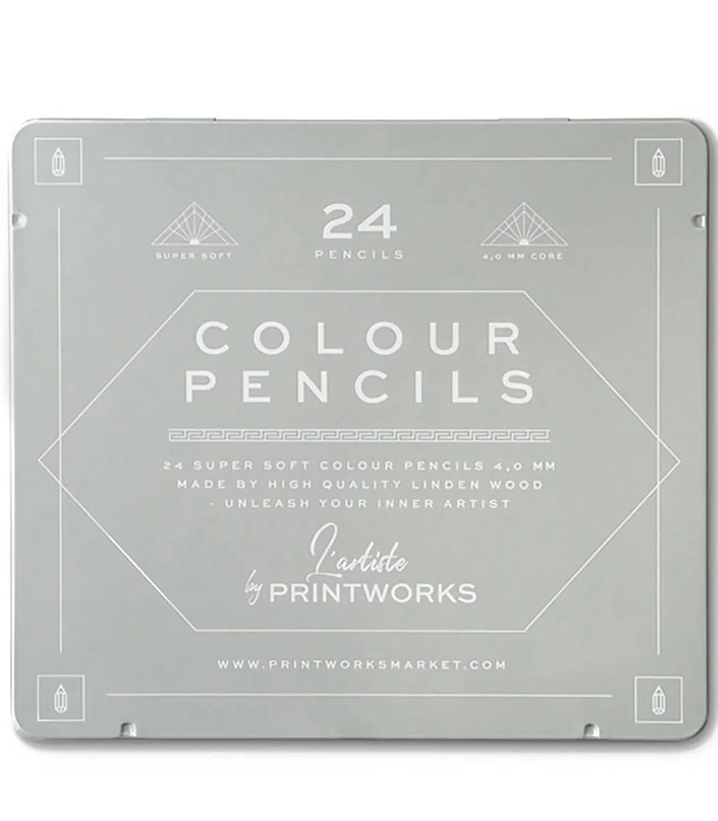 24 crayons de couleur classiques-Printworks Shop