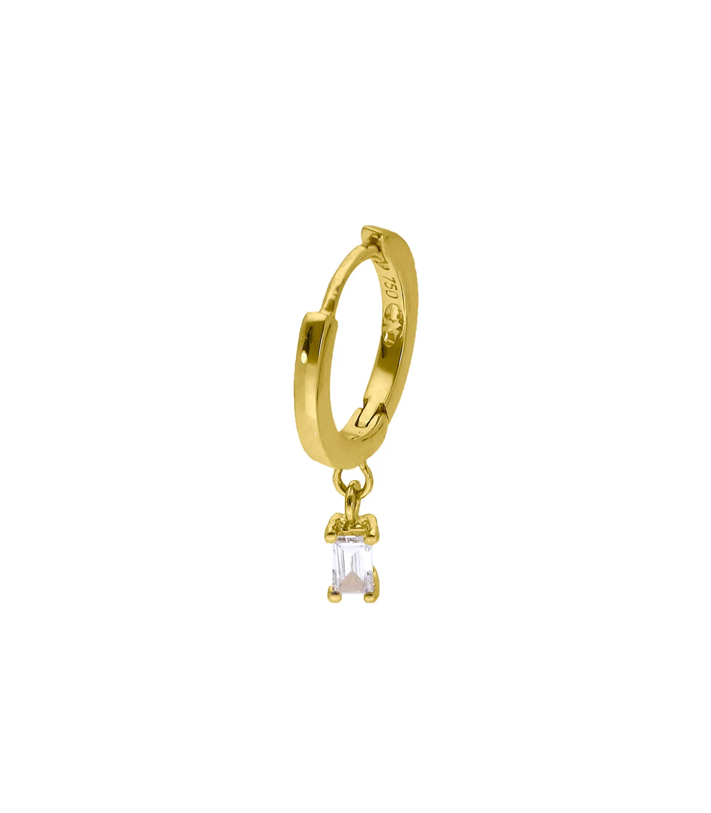 Créole or jaune diamant baguette-And... Paris Shop