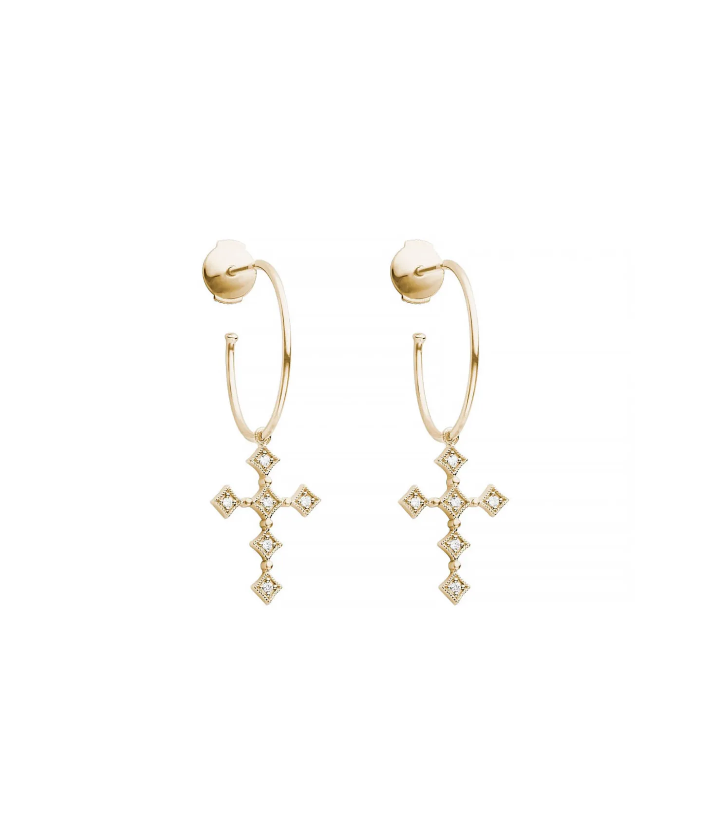 Créoles Divine en or jaune-Stone Paris Store