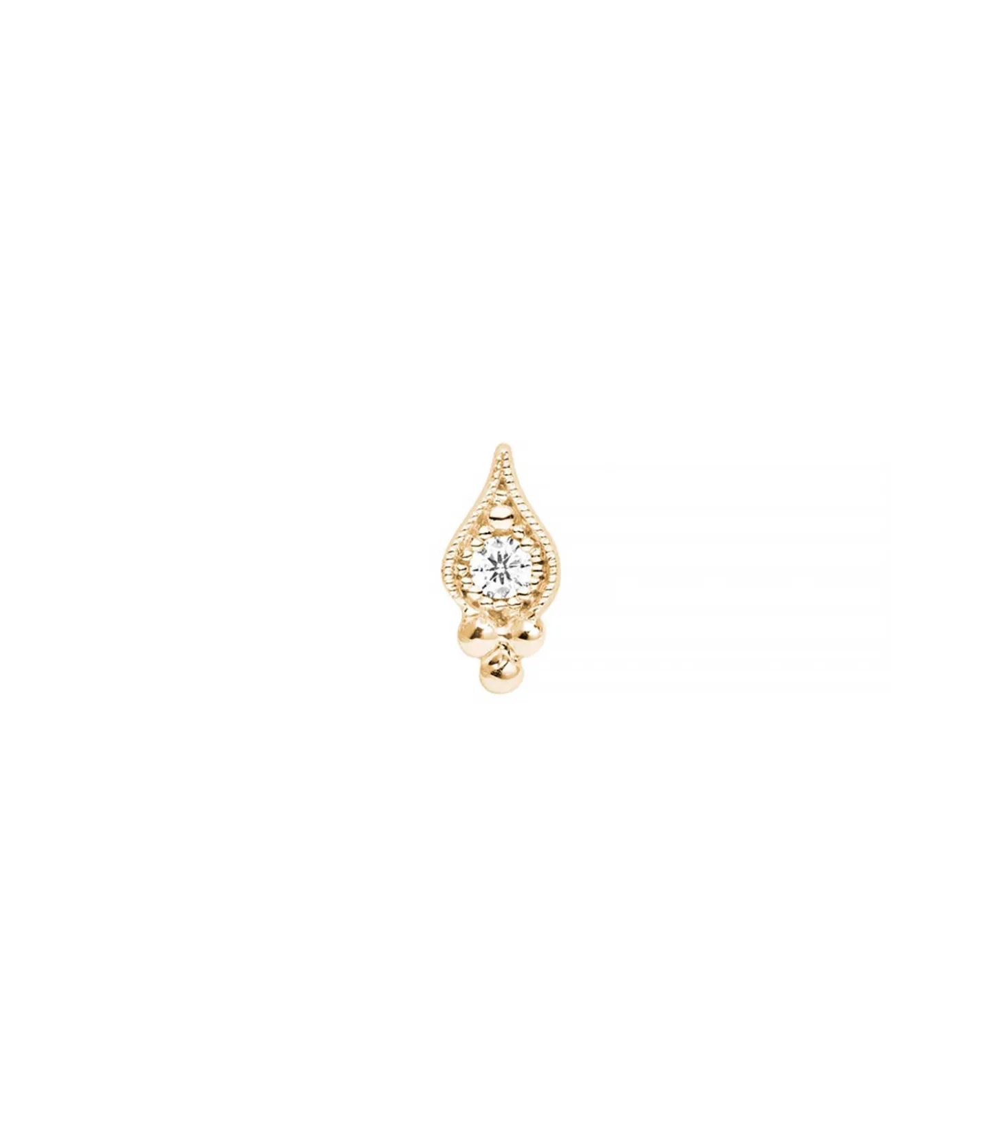 Cry me a river boucle d'oreille or jaune et diamant-Stone Paris Best