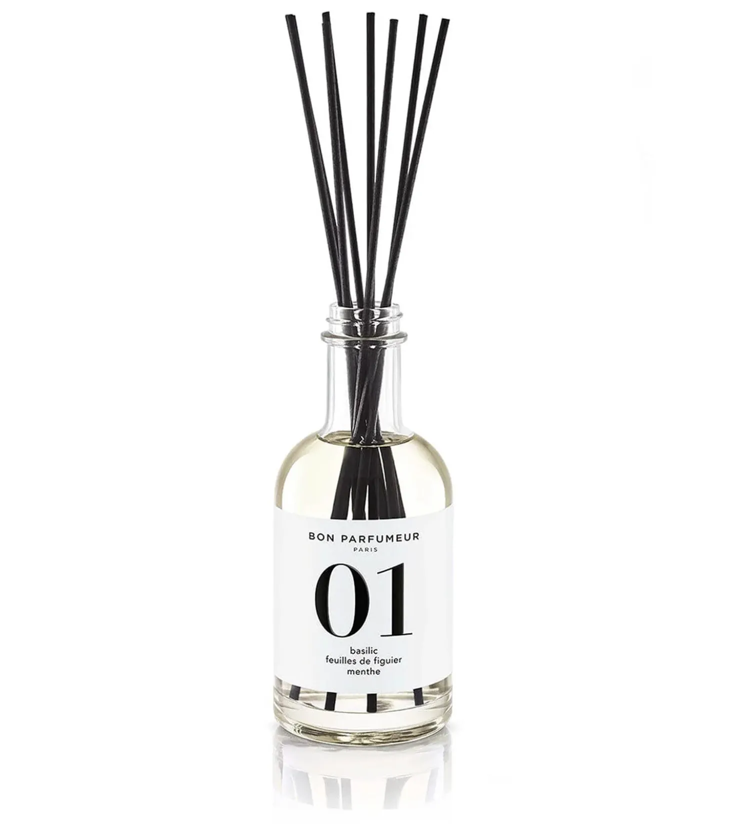 Diffuseur de parfum d’intérieur 01 Basilic, Feuilles de Figuier et Menthe 200 ml-Bon Parfumeur Clearance