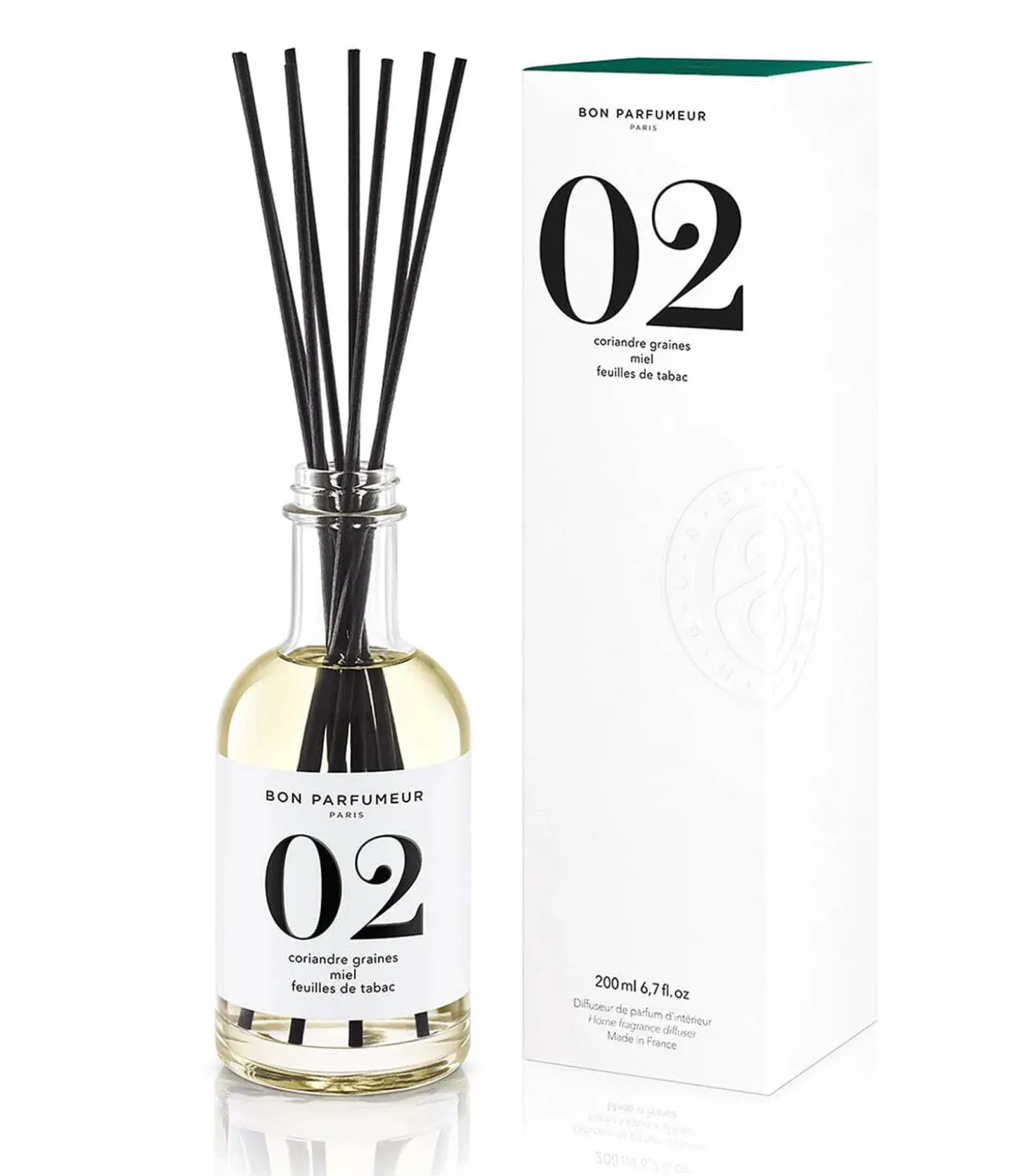 Diffuseur de parfum d’intérieur 02 Graines de coriandre, Miel et Feuilles de Tabac 200 ml-Bon Parfumeur Best Sale