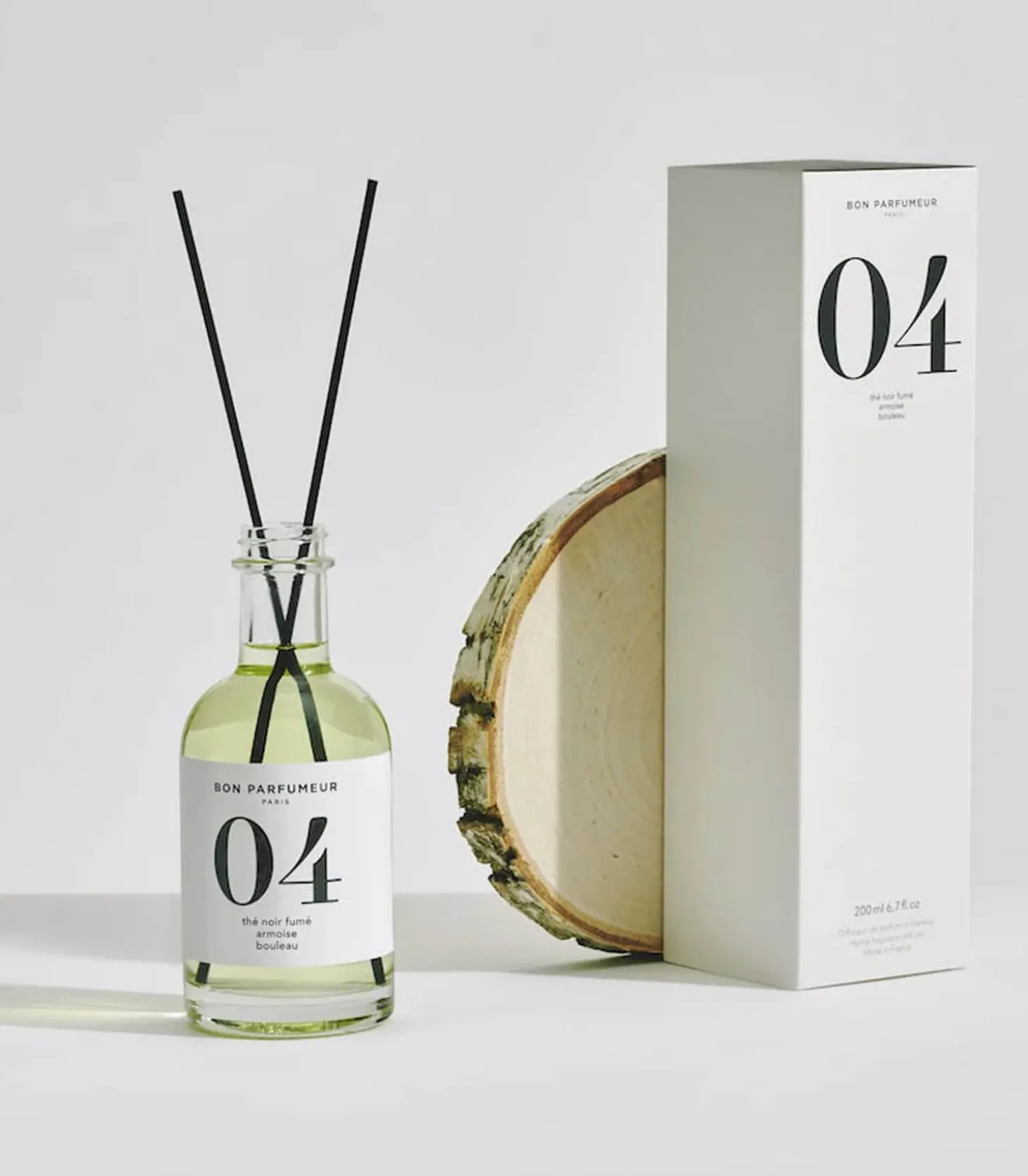 Diffuseur de parfum d’intérieur 04 Thé Noir Fumé, Armoise et Bouleau 200 ml-Bon Parfumeur Outlet