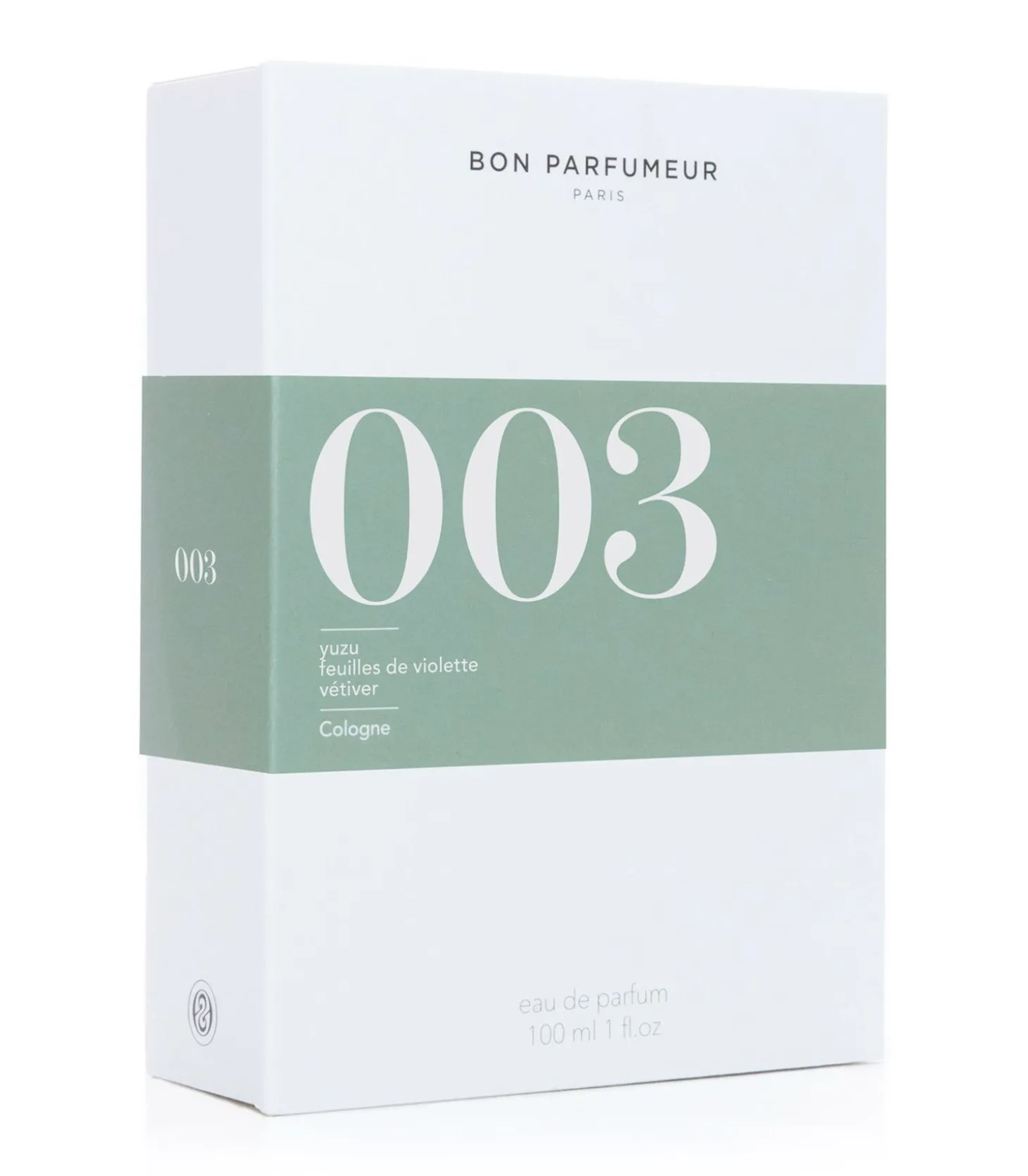 Eau de Cologne 003 Yuzu, Feuilles de violette et Vétiver 30 ml-Bon Parfumeur Clearance