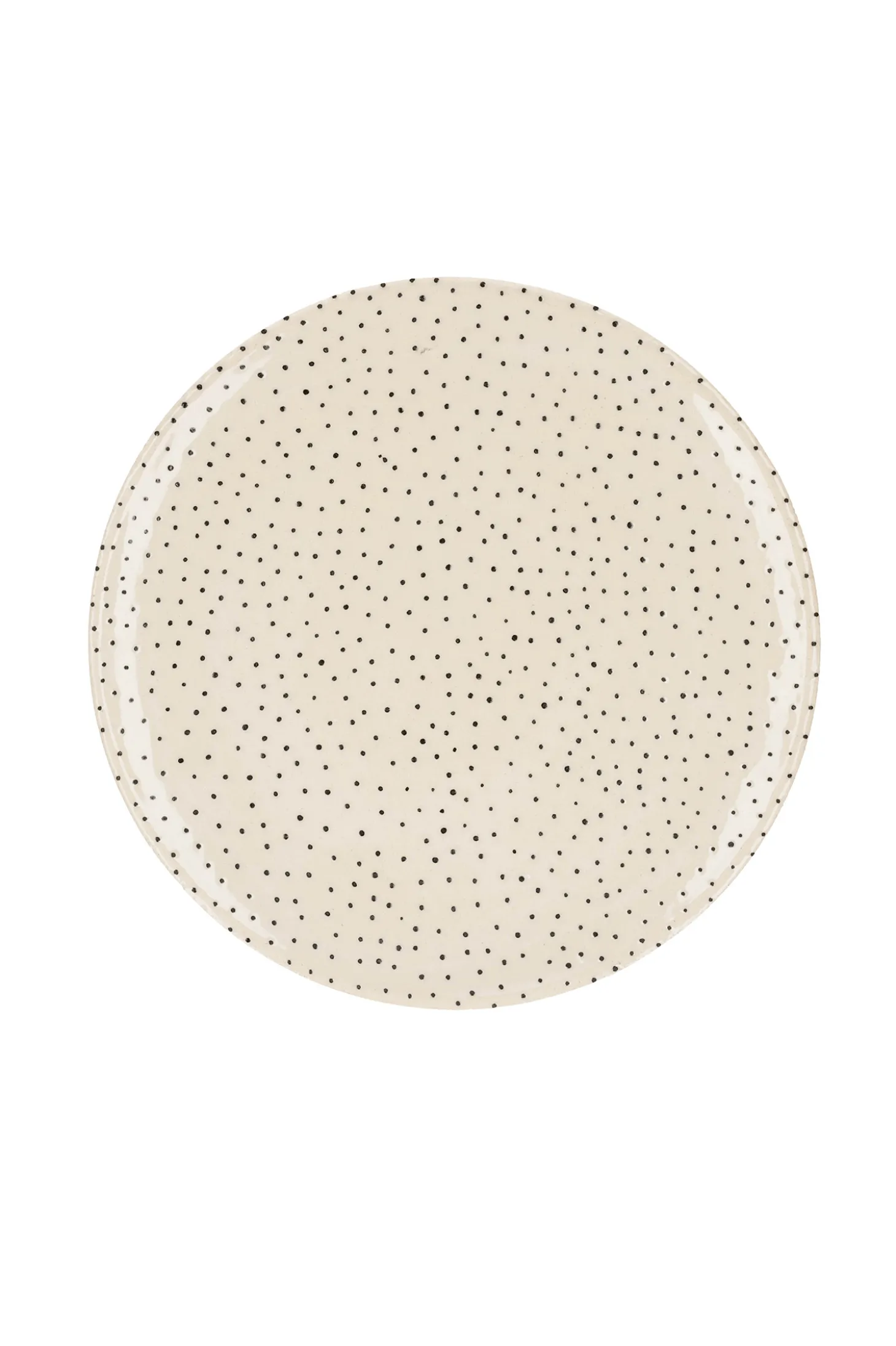 Grande assiette en céramique "Pois noirs"-Three Seven Store