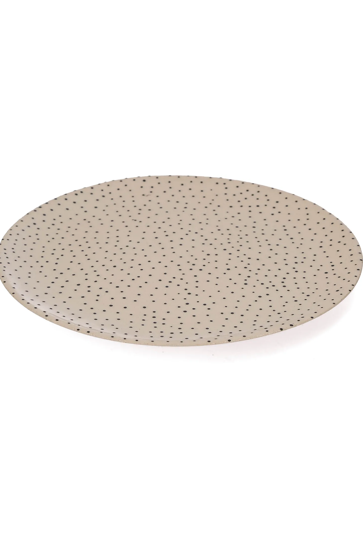 Grande assiette en céramique "Pois noirs"-Three Seven Store