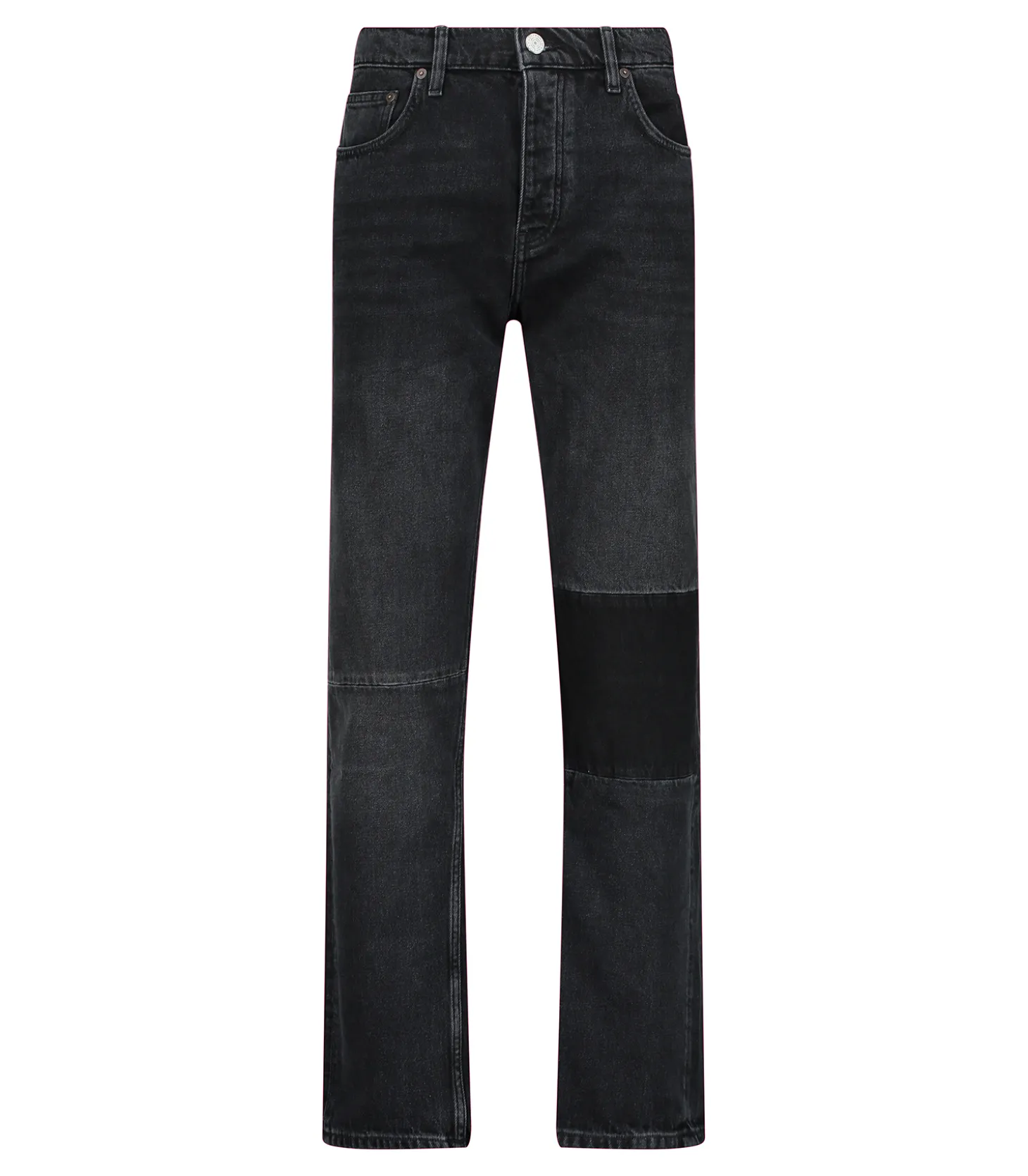 Jean droit homme à patch Modern Blocking-Frame Fashion