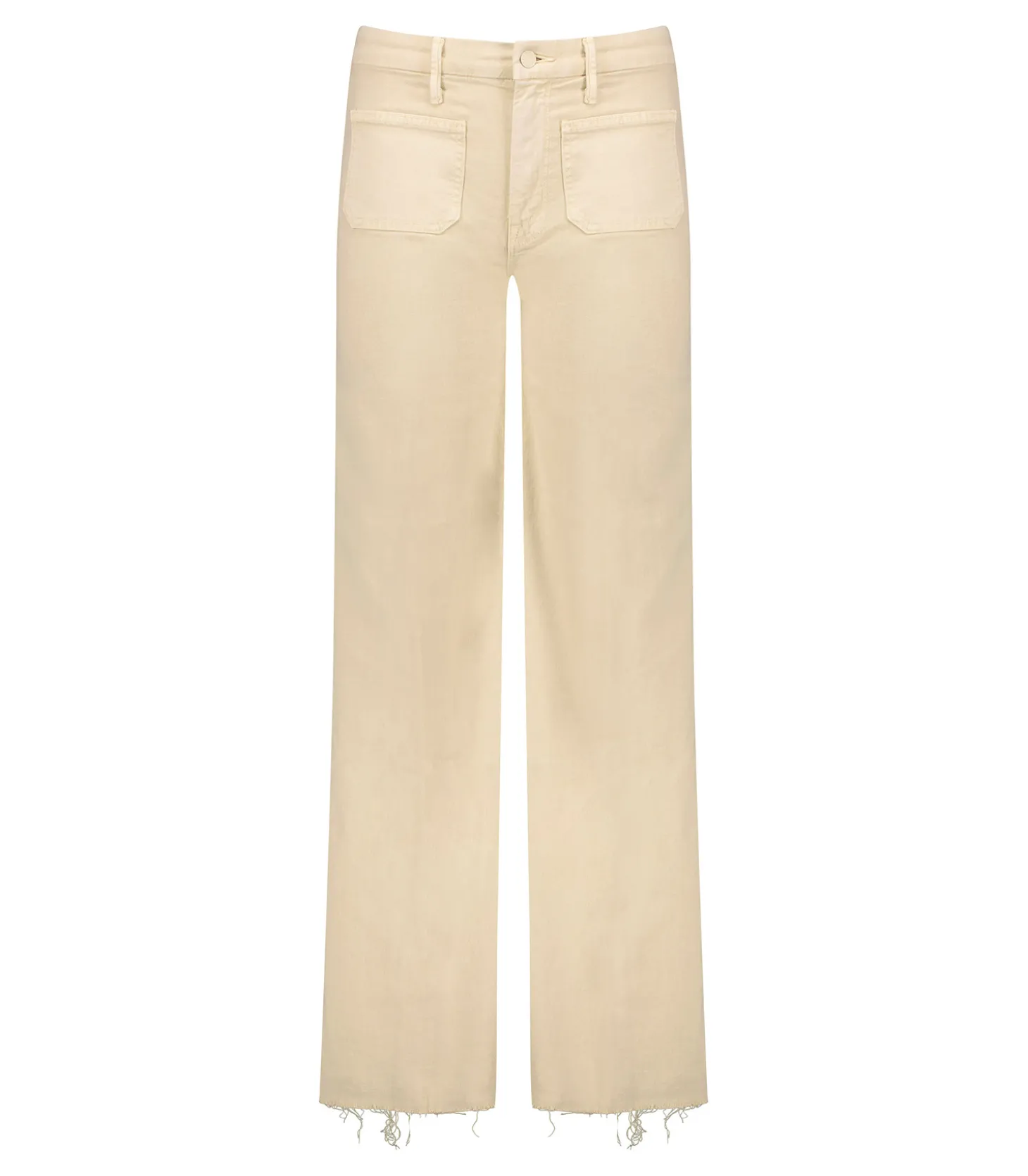 Jean wideleg The Patch Pocket Roller Fray Chalk Tapioca-Mother Clearance
