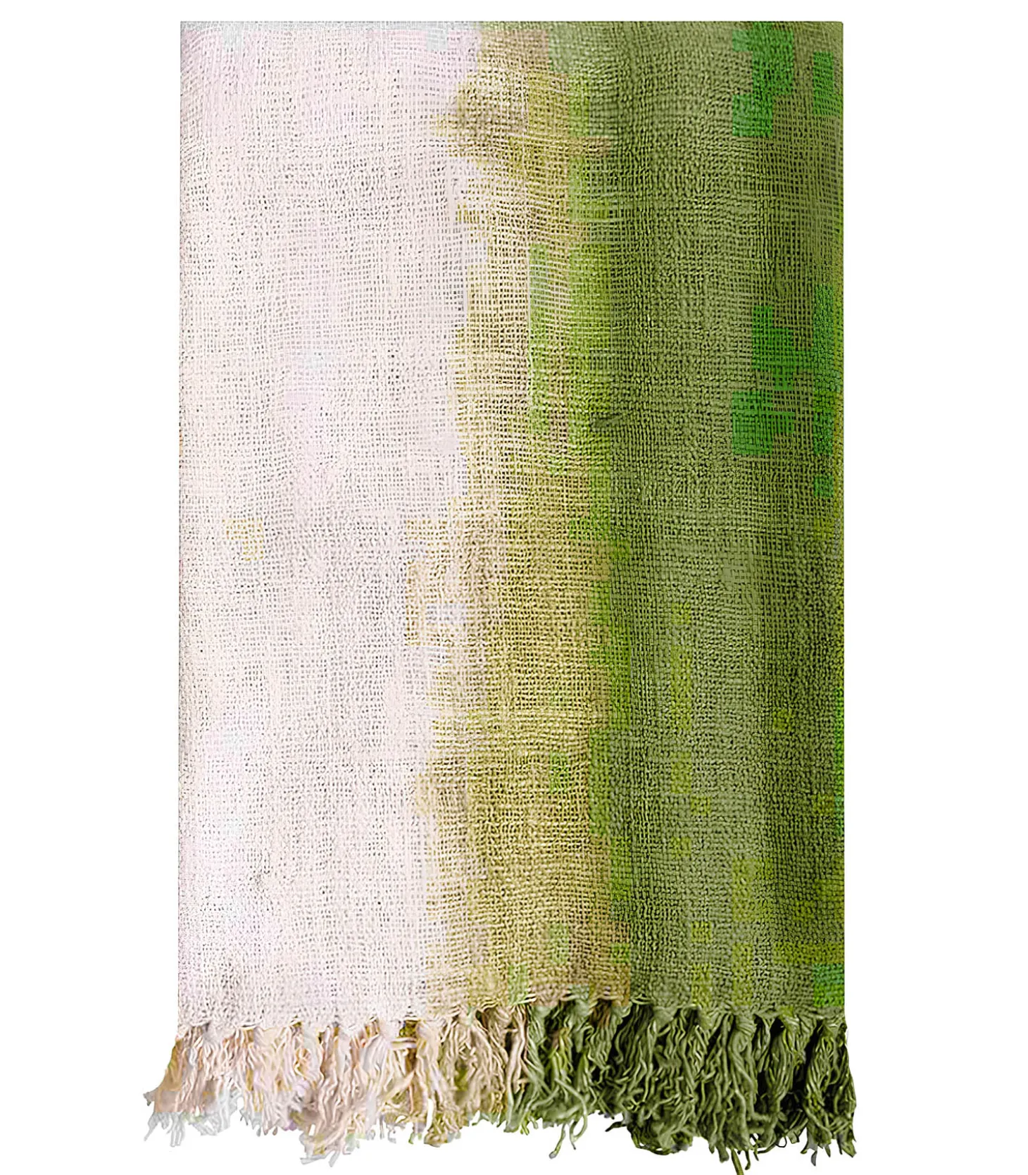 Jeté de Canapé en Coton Recyclé Dégradé Vert-Originalhome Outlet