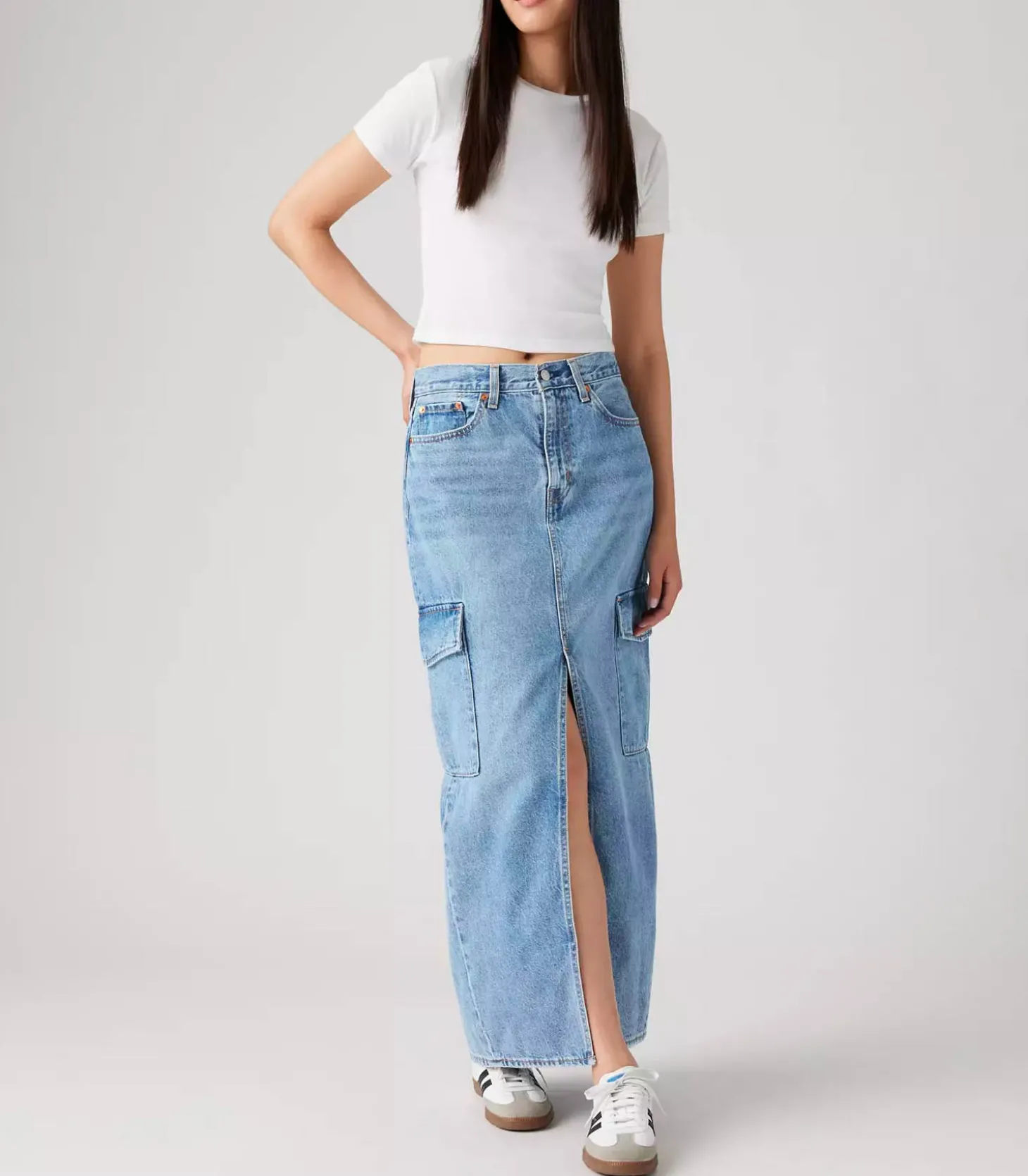 Jupe Longue en Jean Ankle Column Cargo Maximize the Moment-Levi's Fashion
