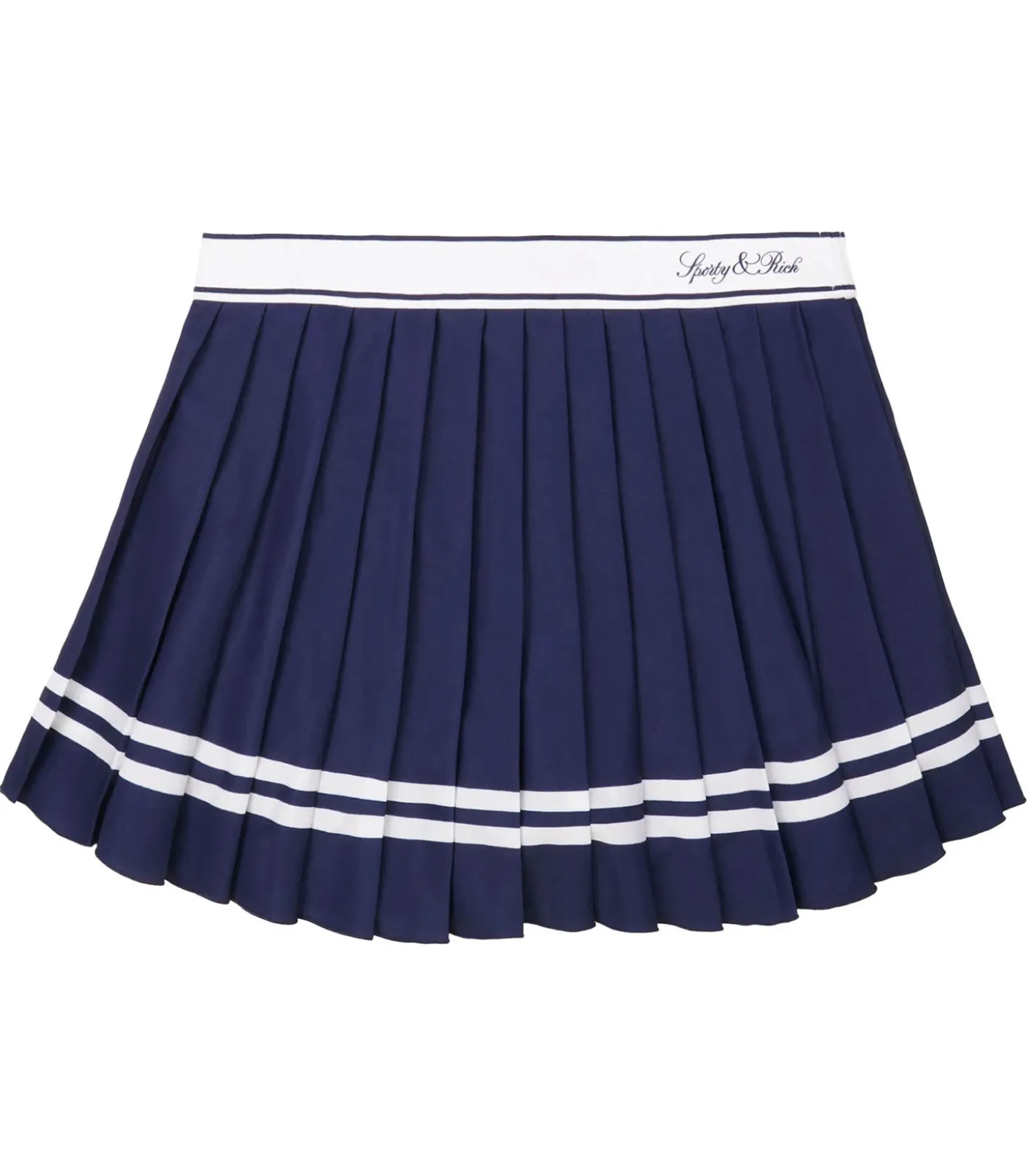 Jupe Vendome Script Pleated Navy-Sporty & Rich Cheap